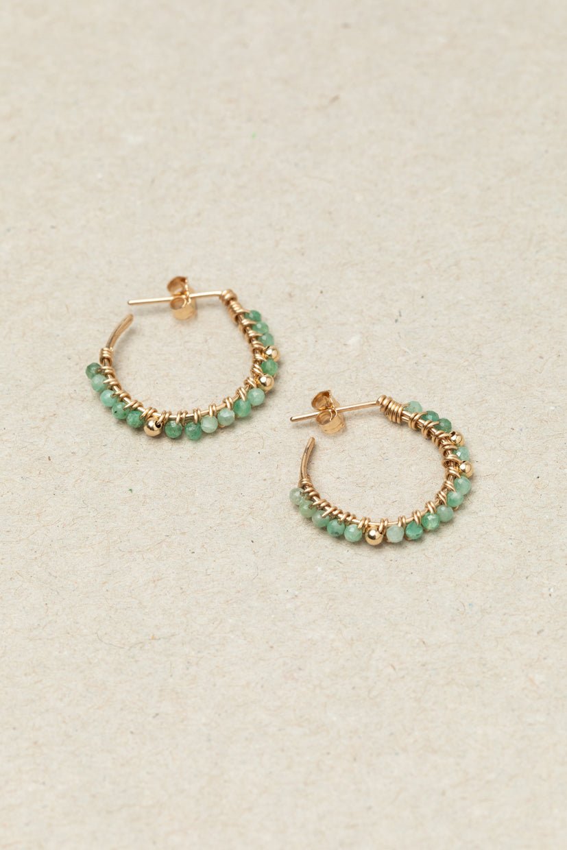 Frida medium hoop earrings YAY Green