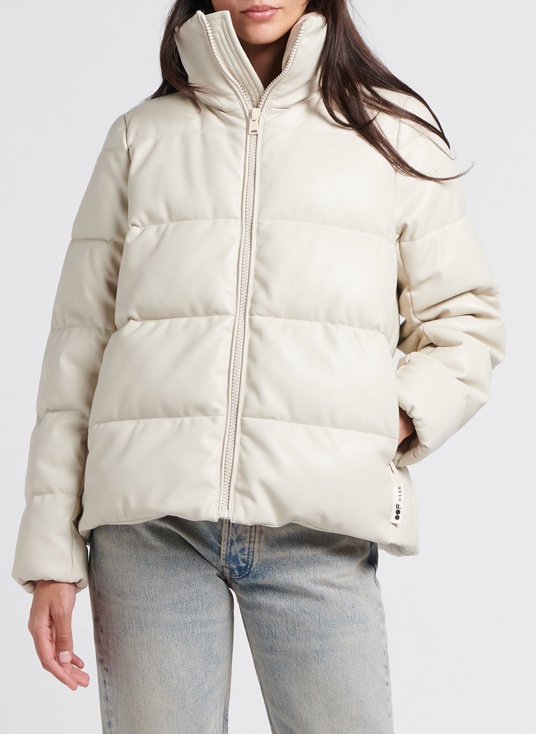 Doudoune col montant oversize OOF Beige