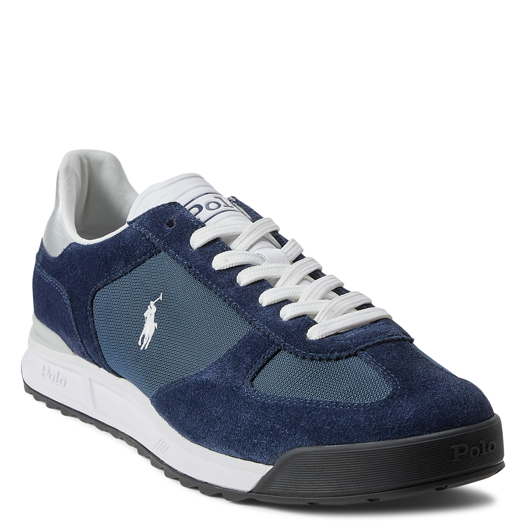 Niedrige Sneaker aus Leder-Mix POLO RALPH LAUREN Blau