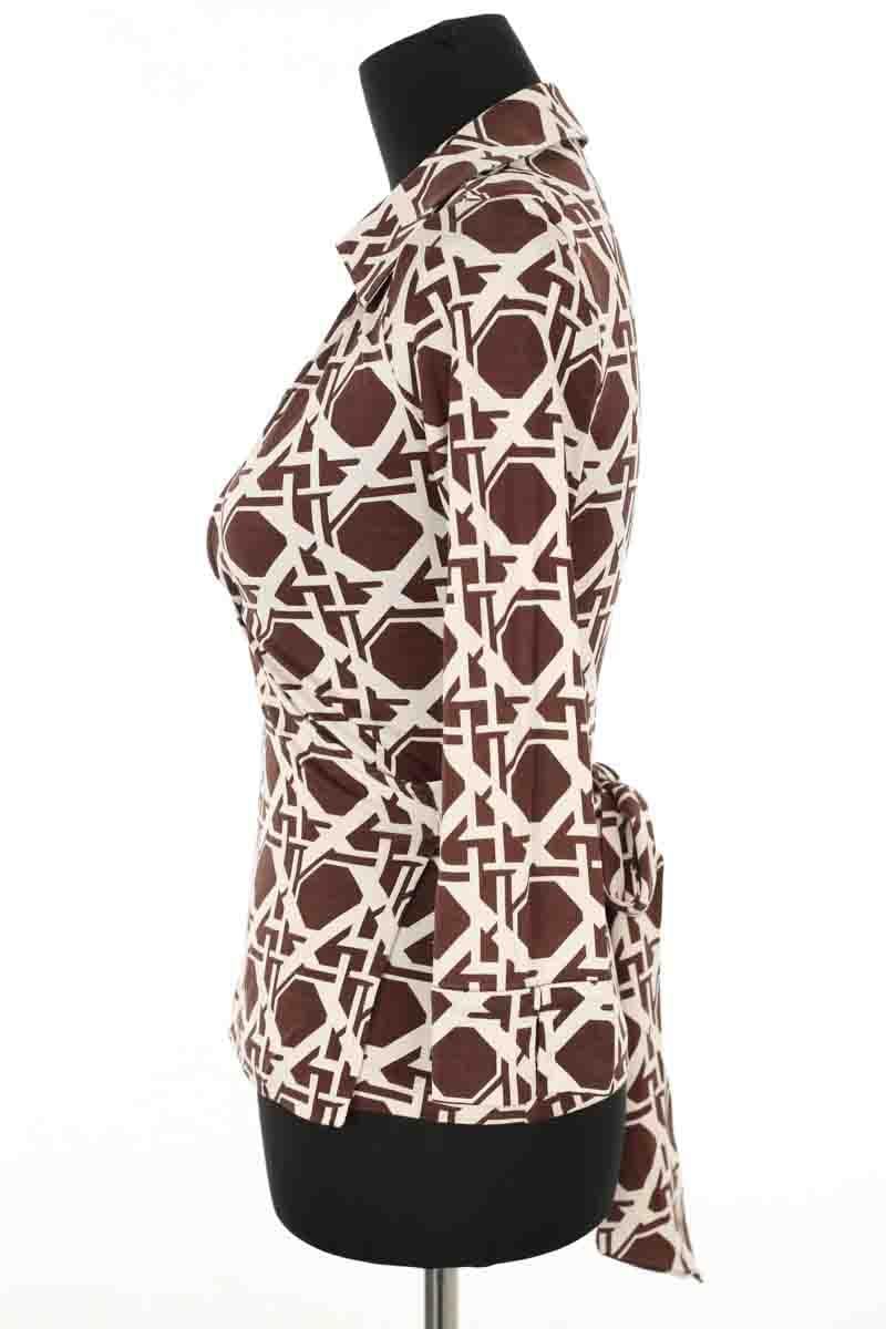 Wrap over top DIANE VON FURSTENBERG - Seconde Main Brown