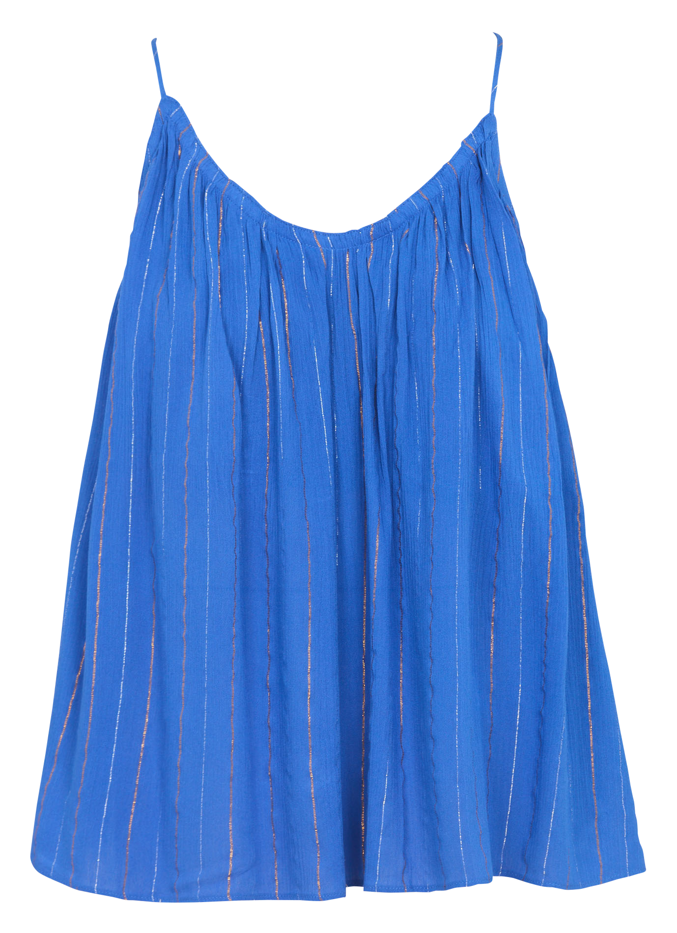 Top court ample à rayures métallisées SEE U SOON Bleu