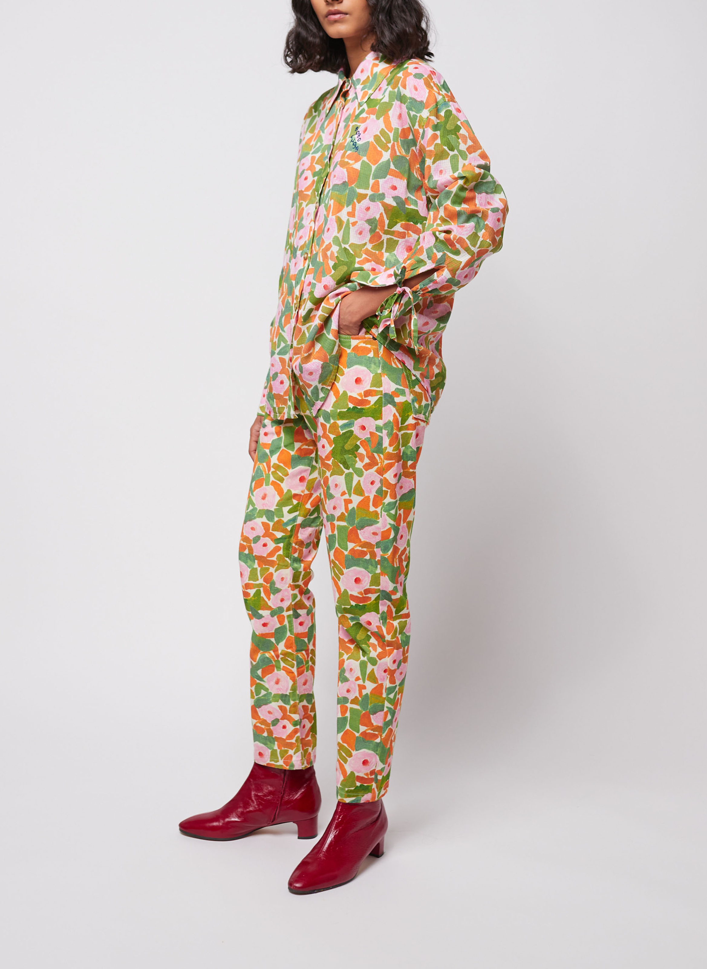 Gerade Bluse mit Blumenmuster aus Bio-Baumwolle BOBO CHOSES Mehrfarbig