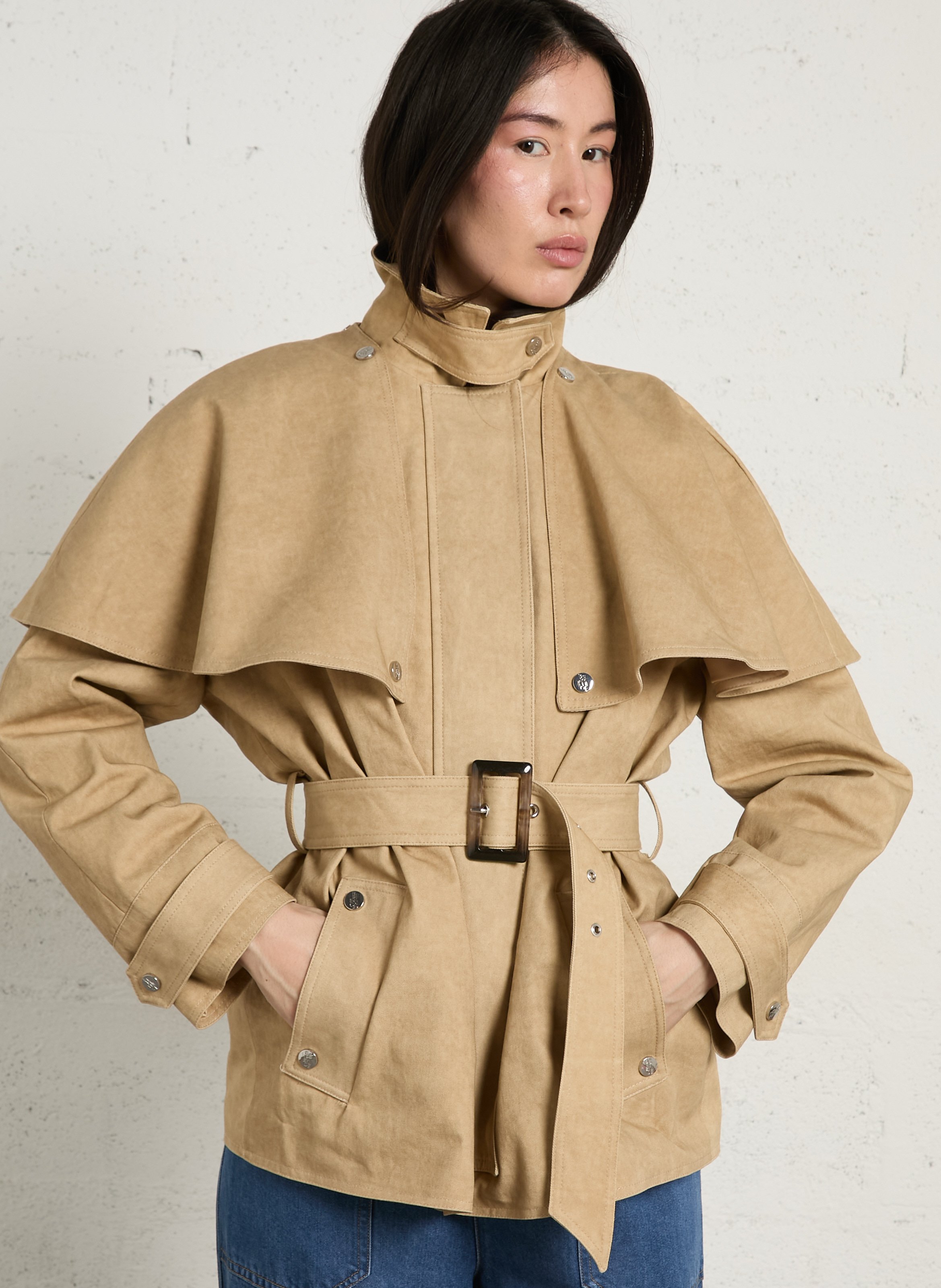 Trenchcoat met klassieke kraag BERENICE Beige