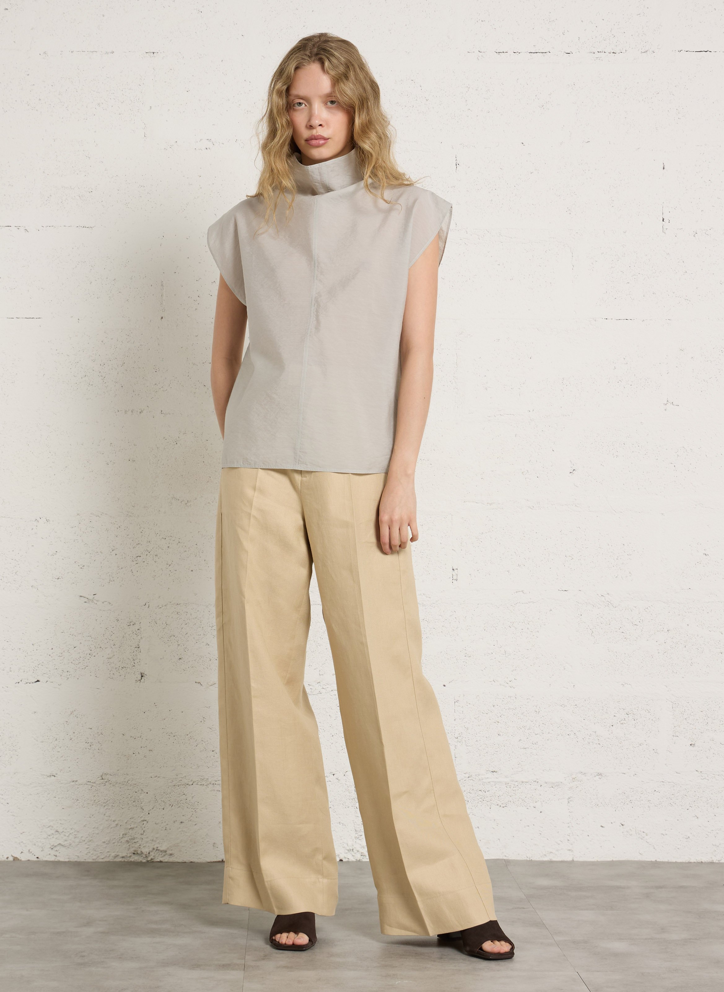 Top ample col montant SOEUR Gris