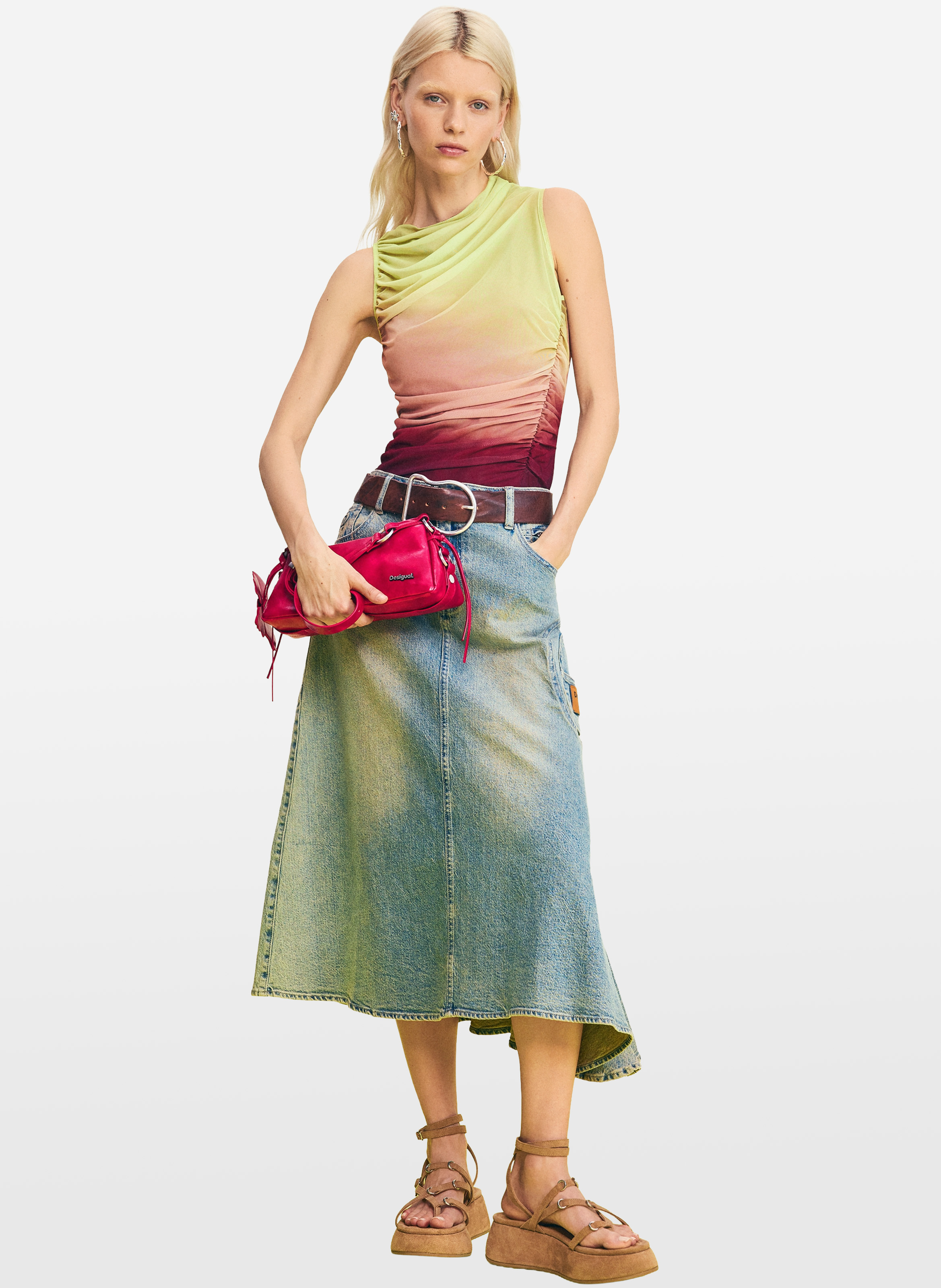 Ärmelloses Top mit Verlaufsfarben DESIGUAL Grun