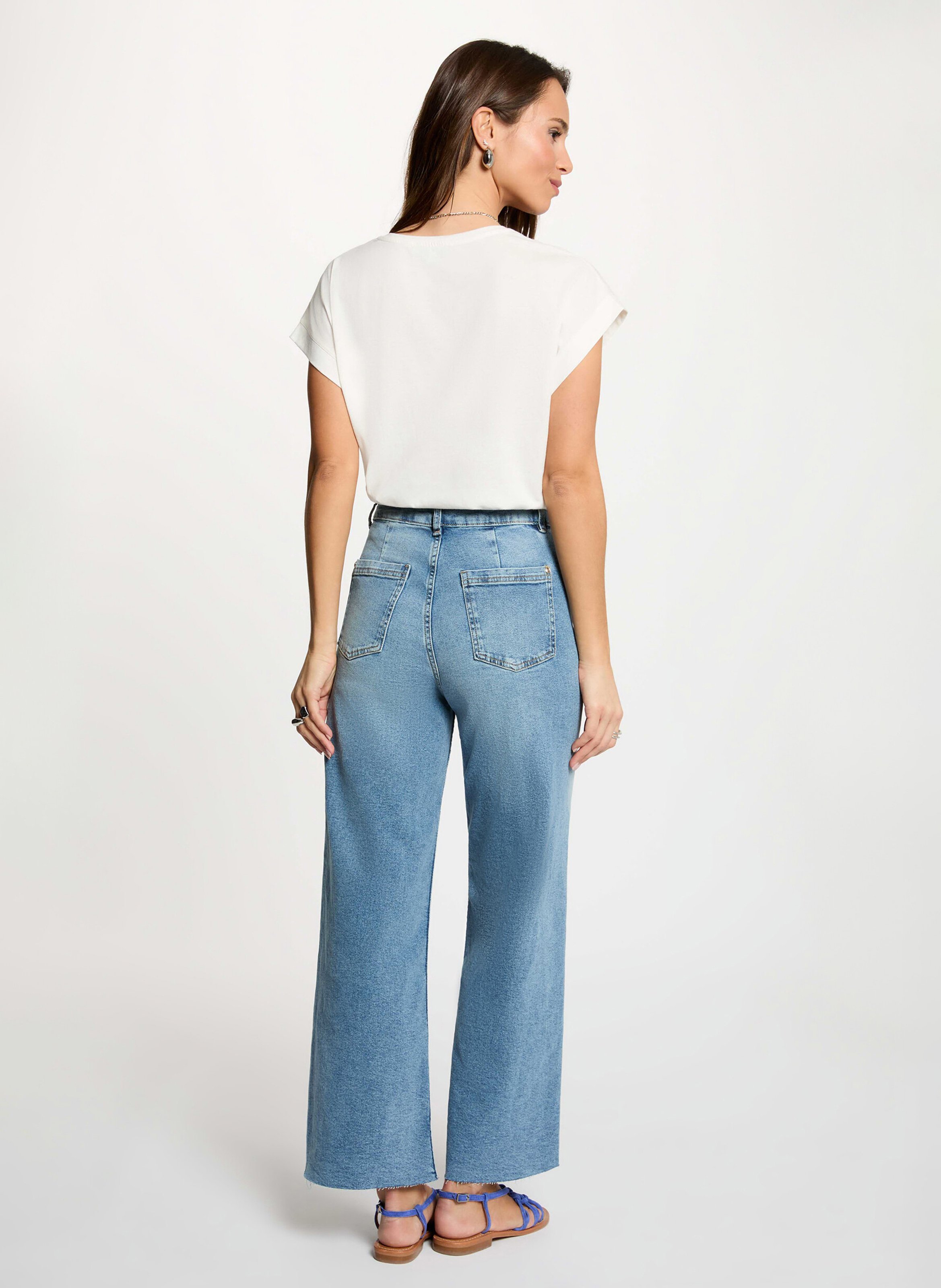 Tee-shirt manches courtes imprimé MORGAN Blanc