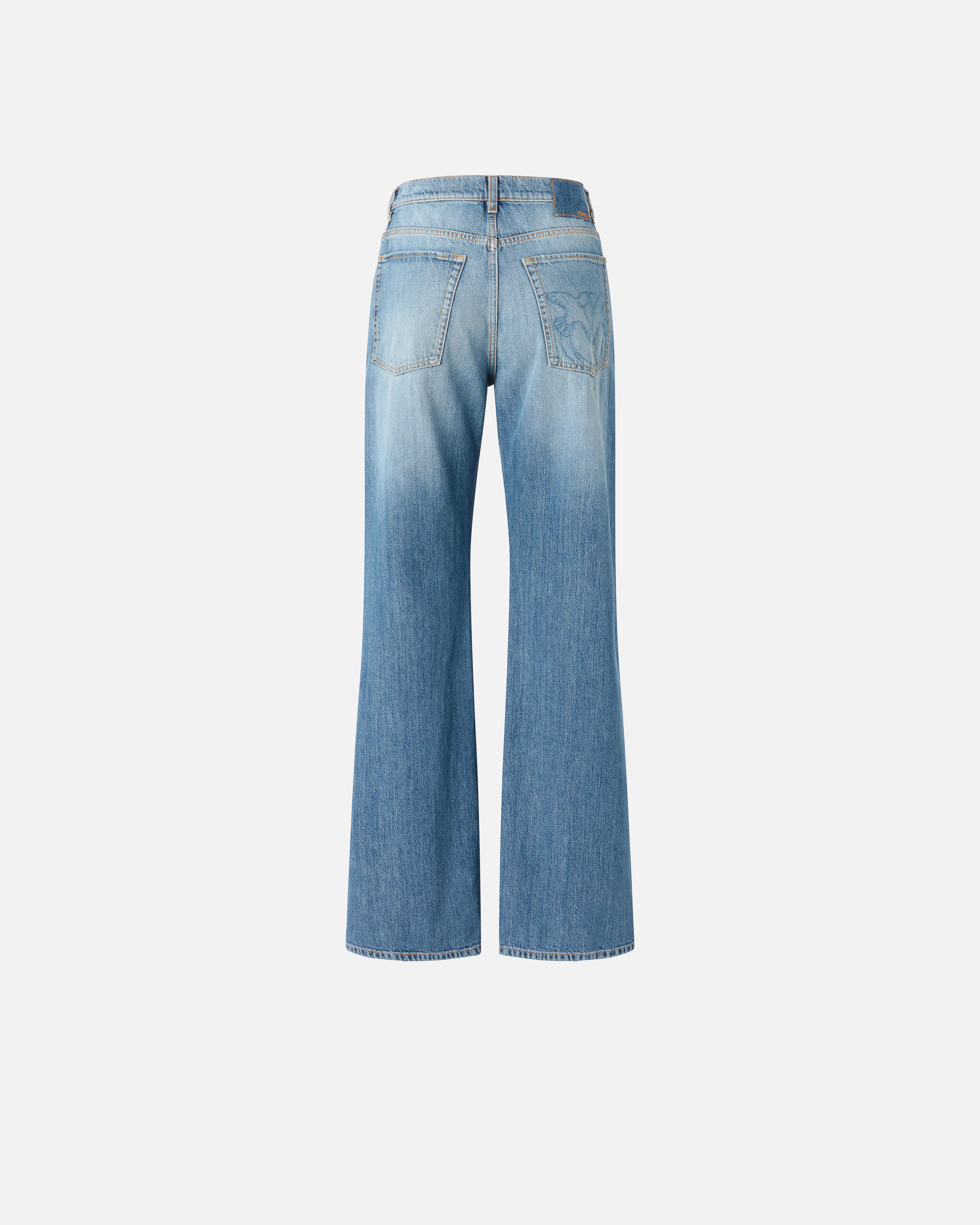 Jean wide leg décoloré PINKO Bleu