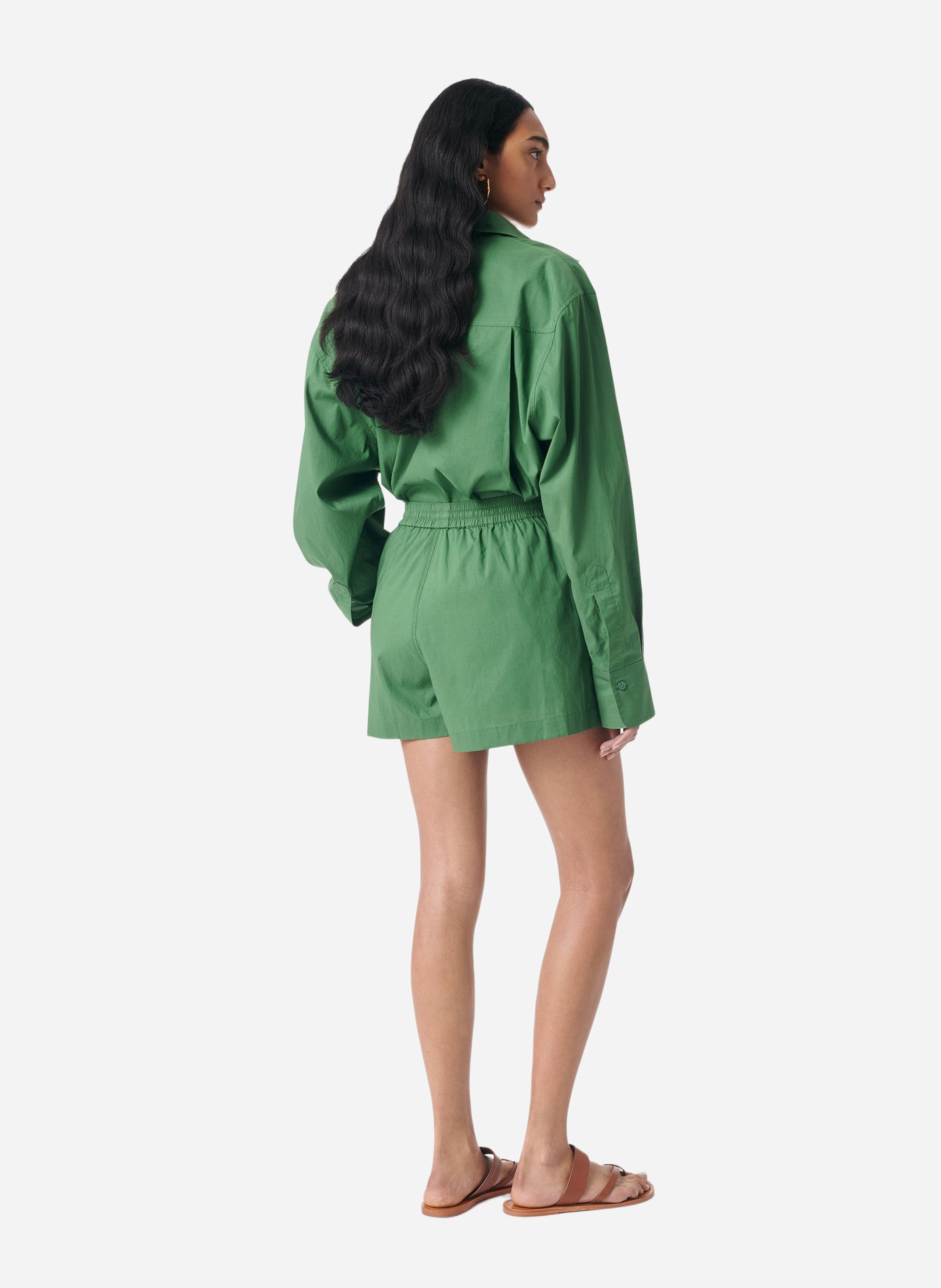 Short ample élastiqué uni VANESSA BRUNO Vert