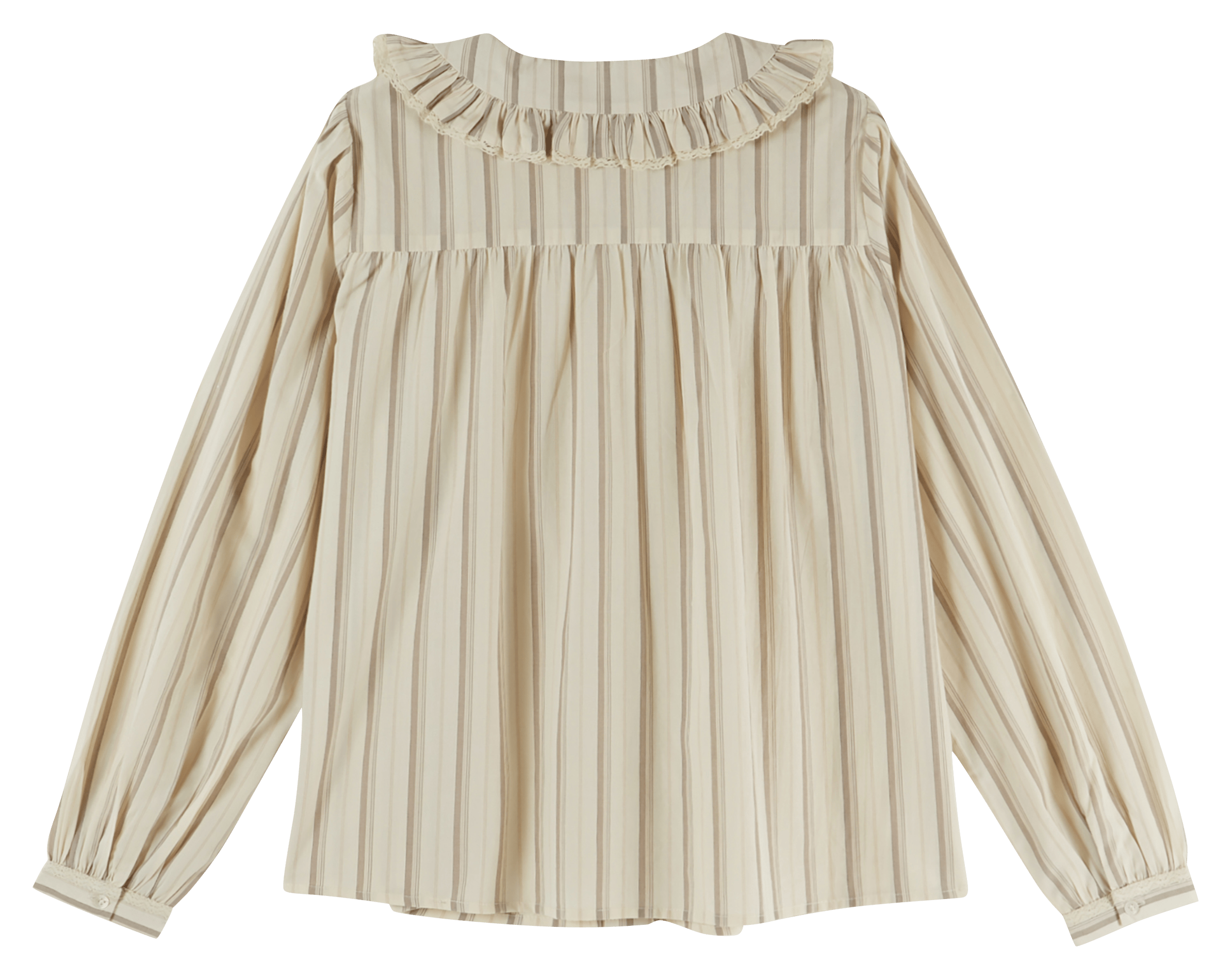 Blouse col rond en coton EMILE ET IDA Beige