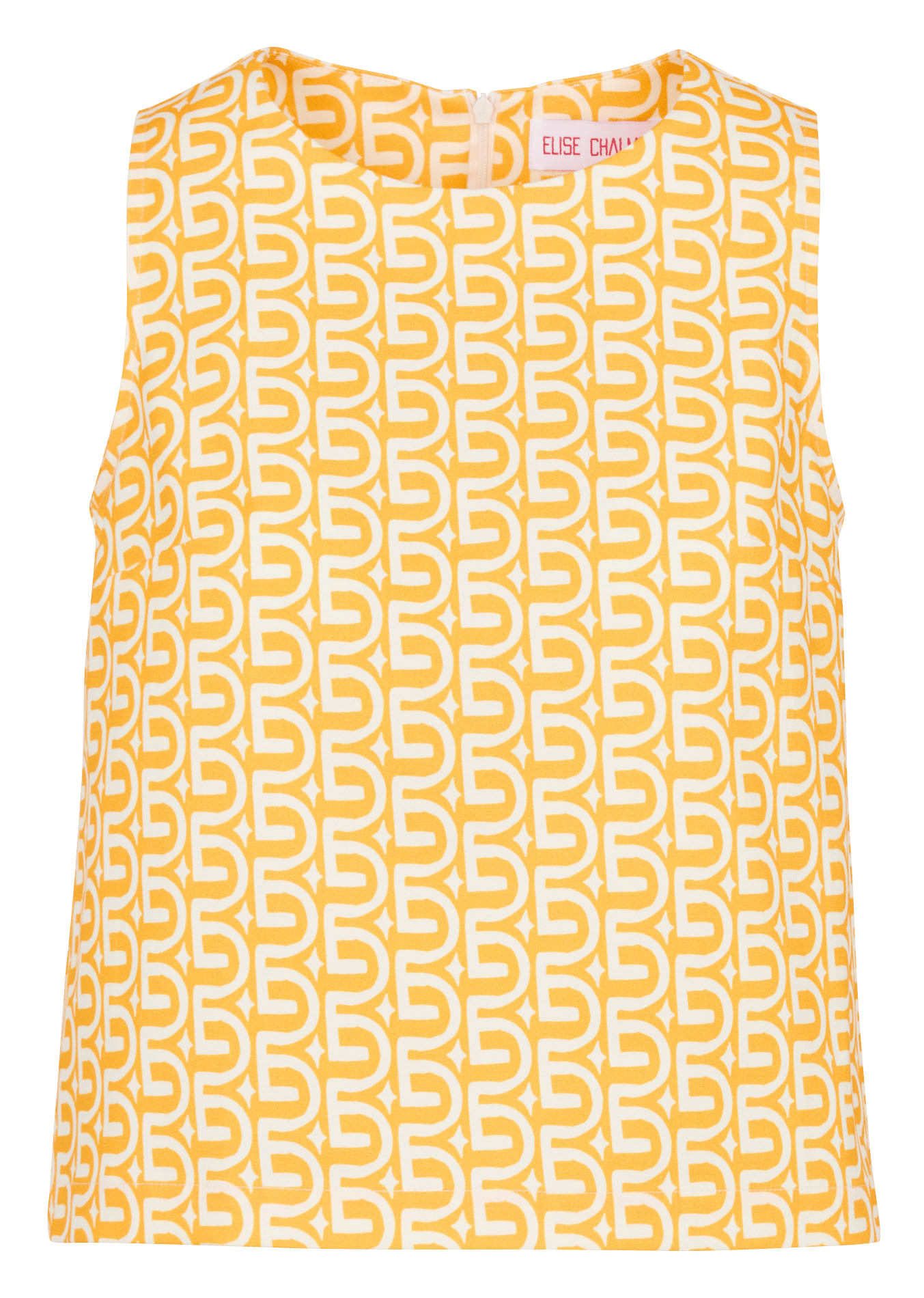 Printed sleeveless top ELISE CHALMIN Yellow