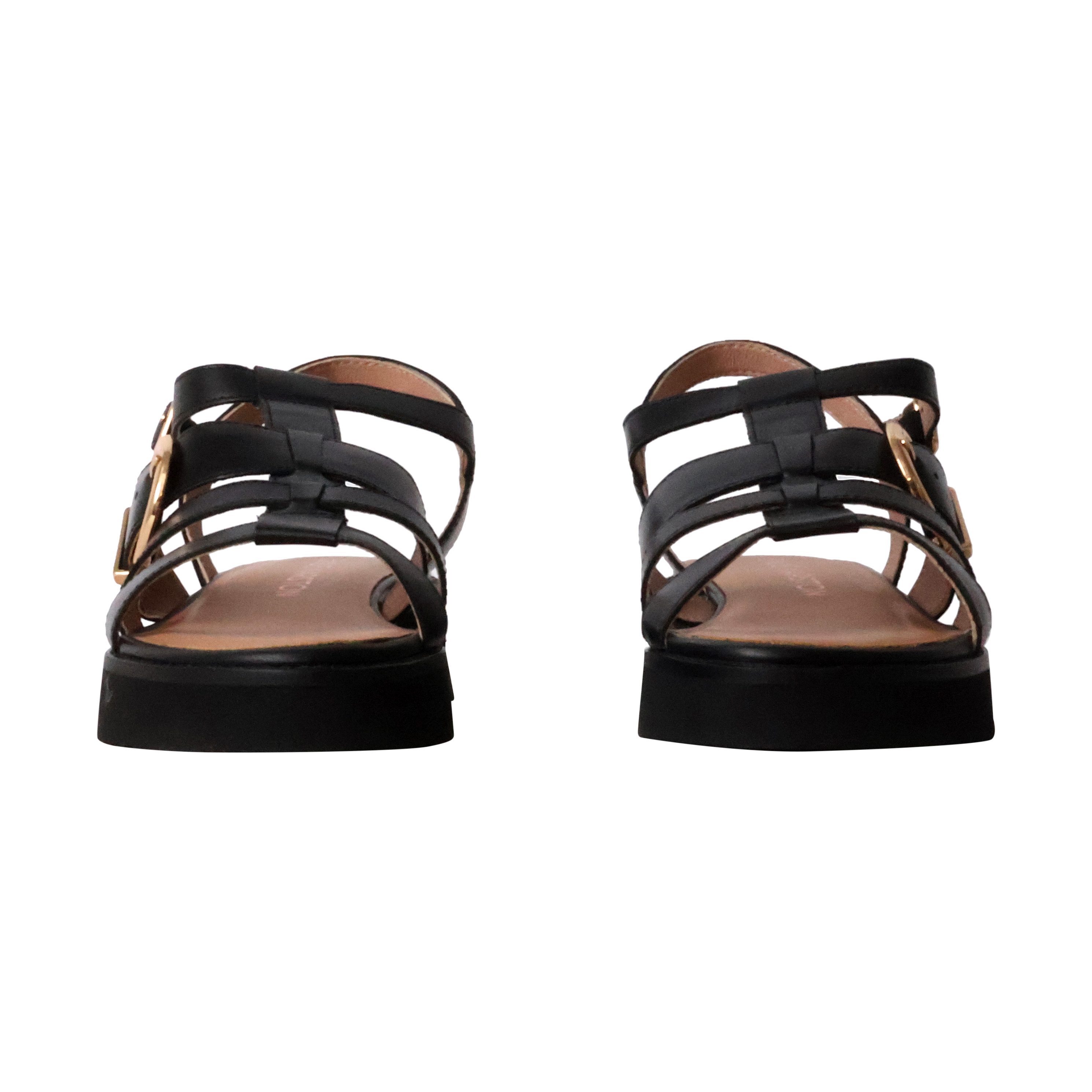Claudia leather sandals EMILIE KARSTON Black