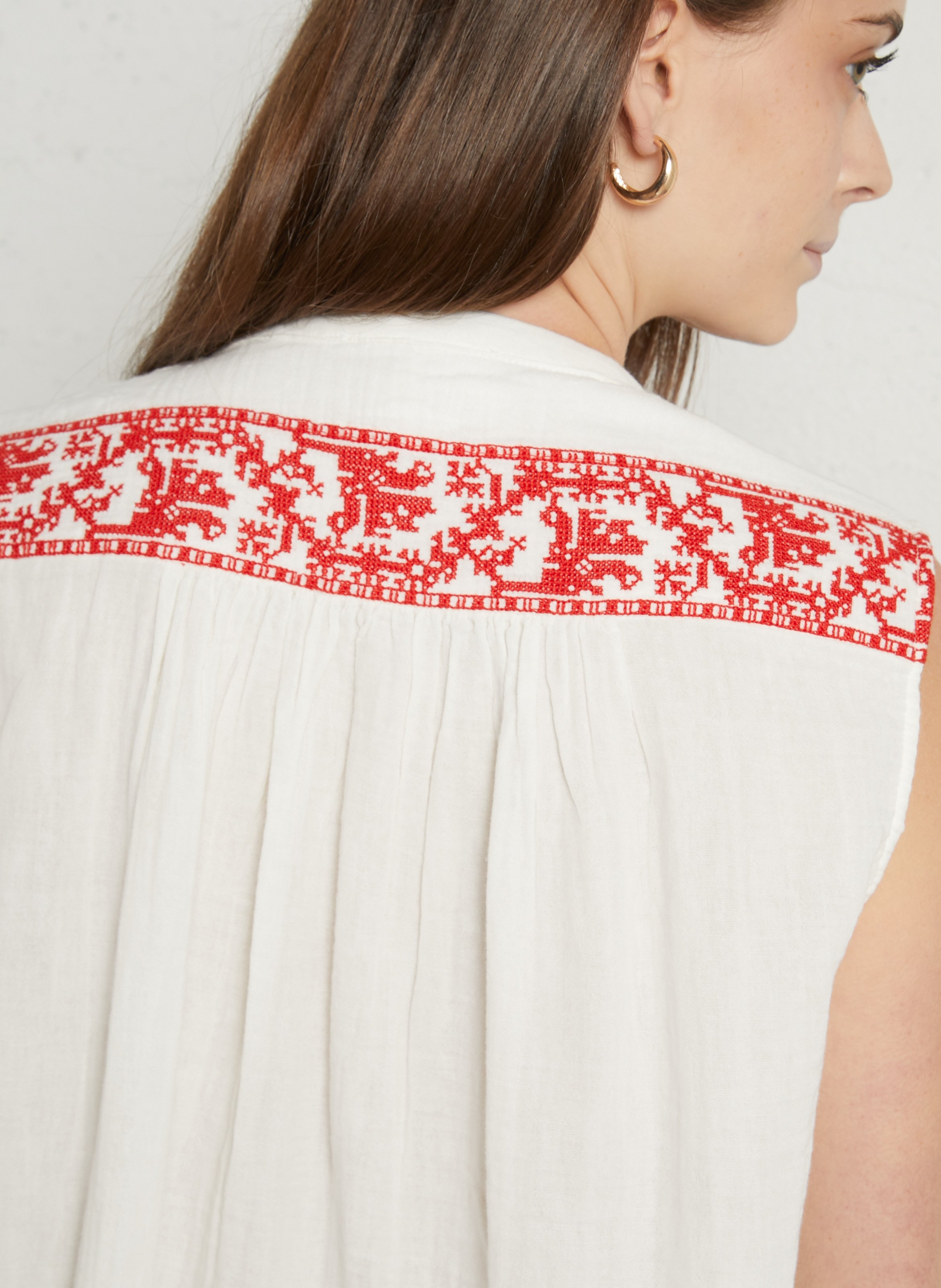 Oversize-Top mit Rundhalsausschnitt SUD EXPRESS Rot