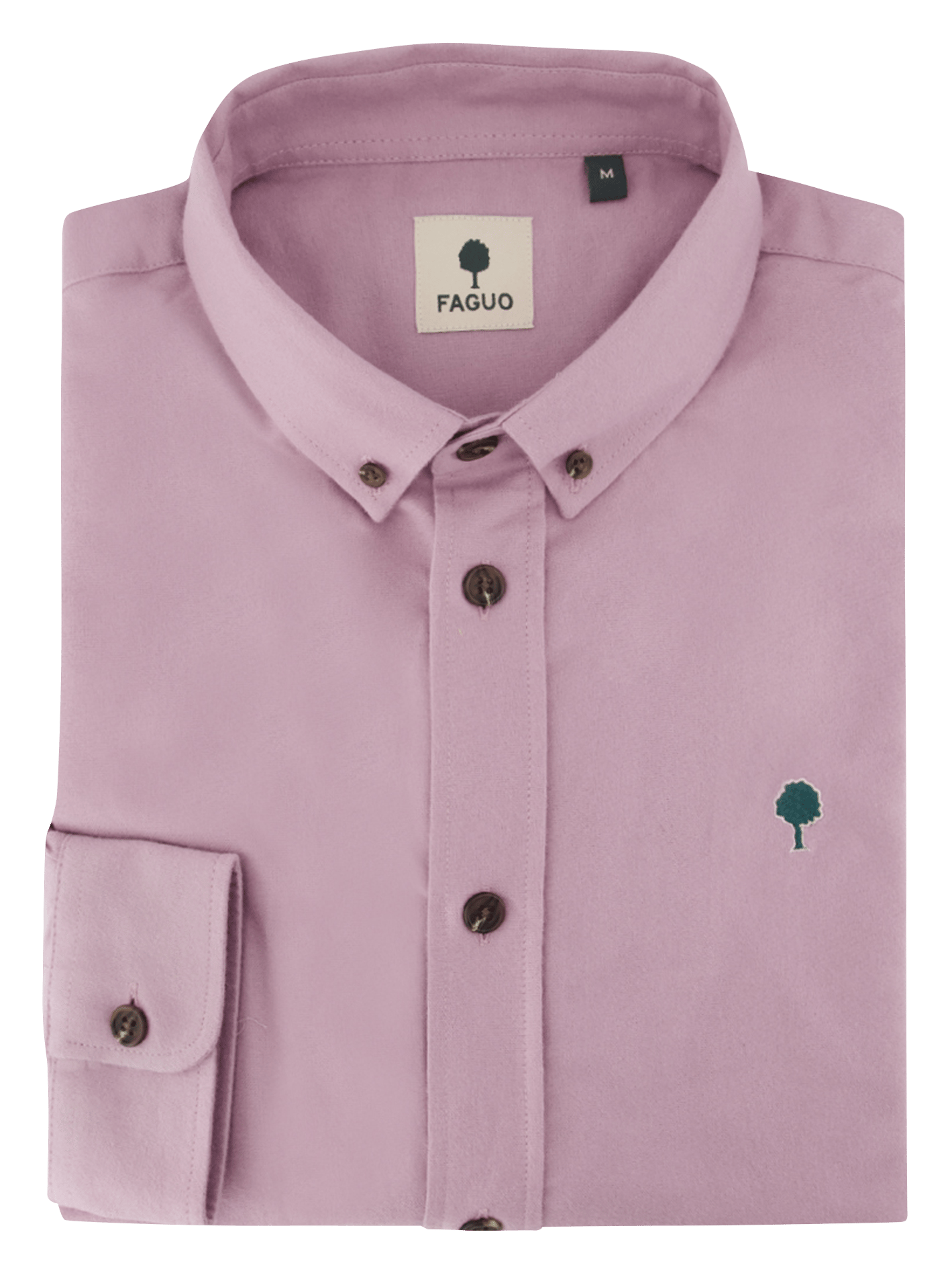 Camicia diritta con collo a bottone in cotone FAGUO Viola