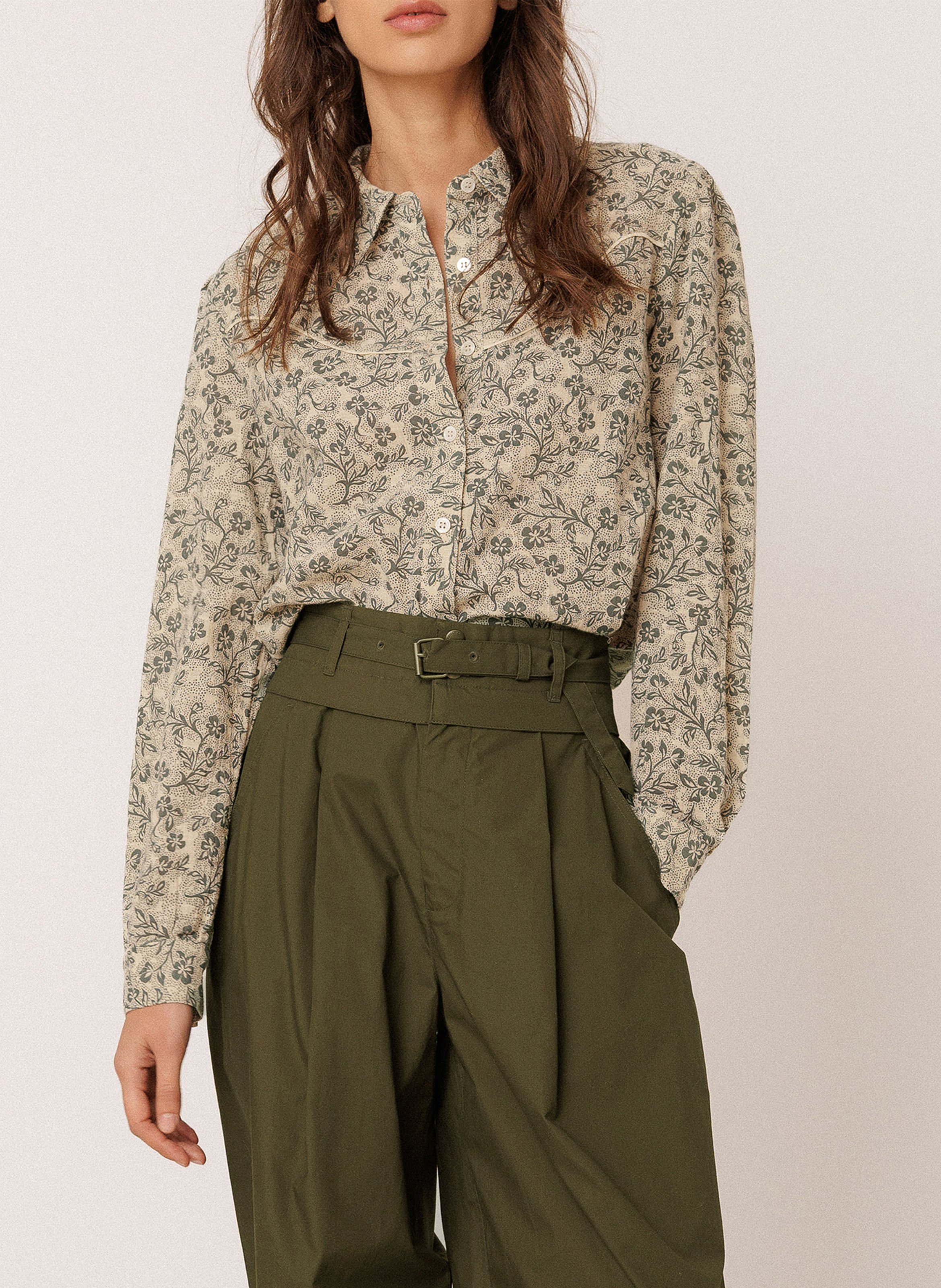 Loose-fit organic cotton shirt INDI & COLD Grey