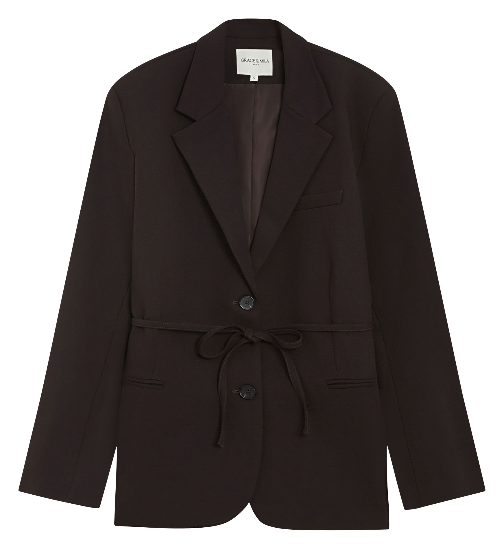 Straight suit jacket GRACE ET MILA Brown