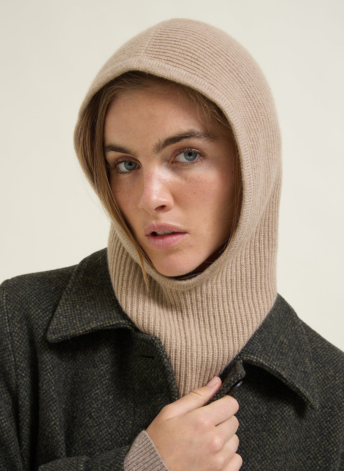 Bivakmuts van kasjmier HIRCUS Beige