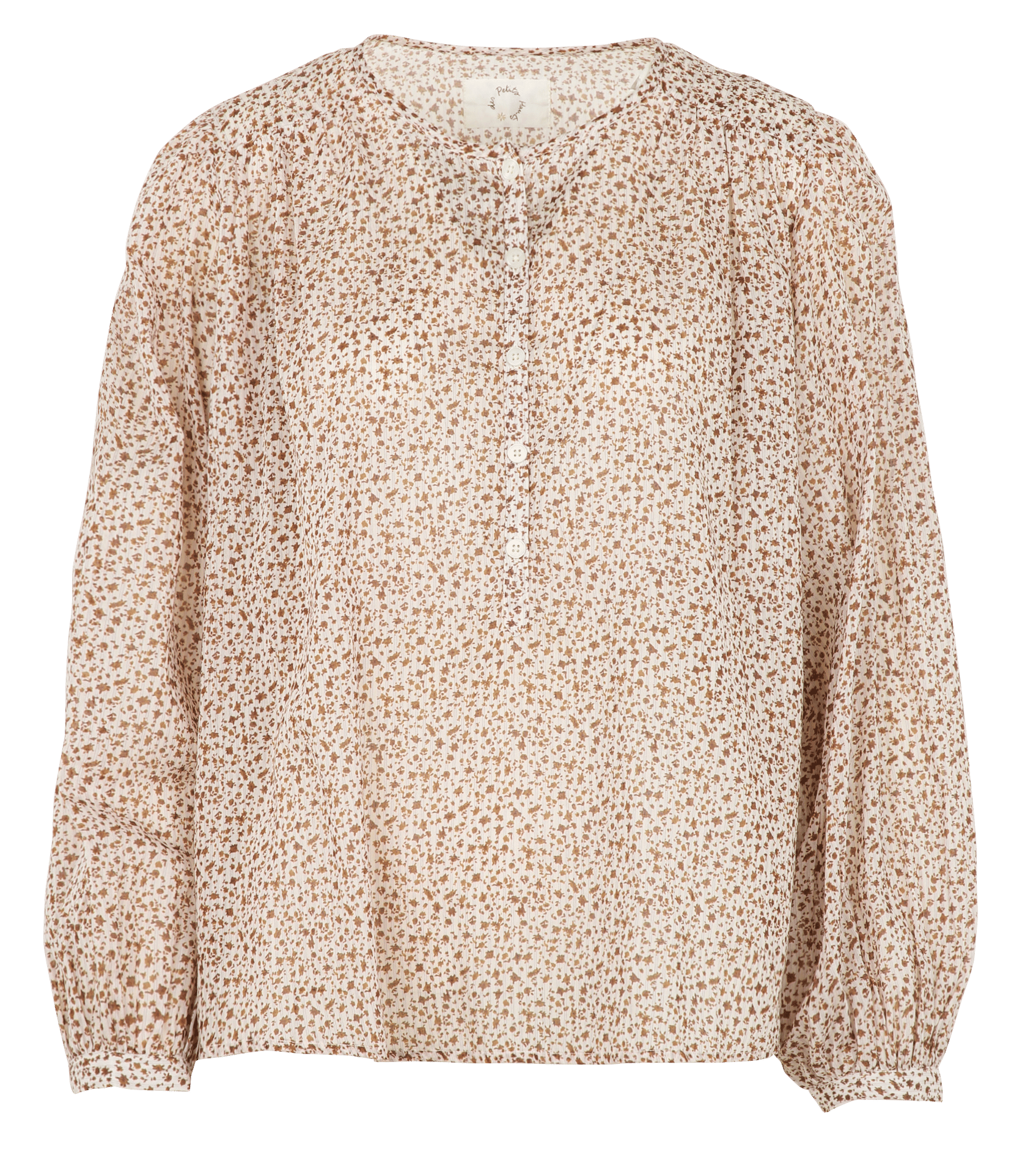 Weite Baumwollbluse DES PETITS HAUTS Mehrfarbig