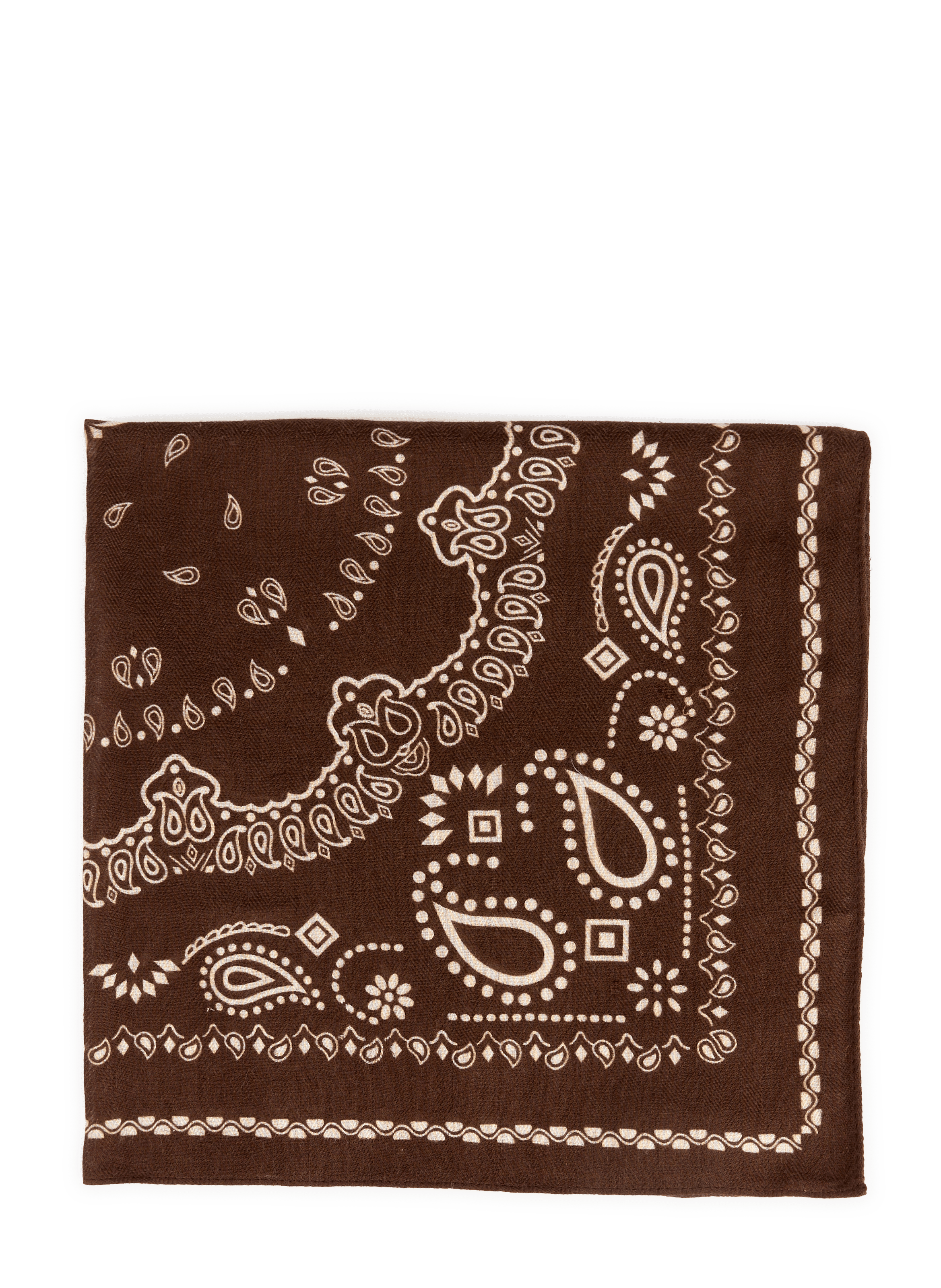 Carré imprimé bandana en coton mélangé SAISON 1865 Marron
