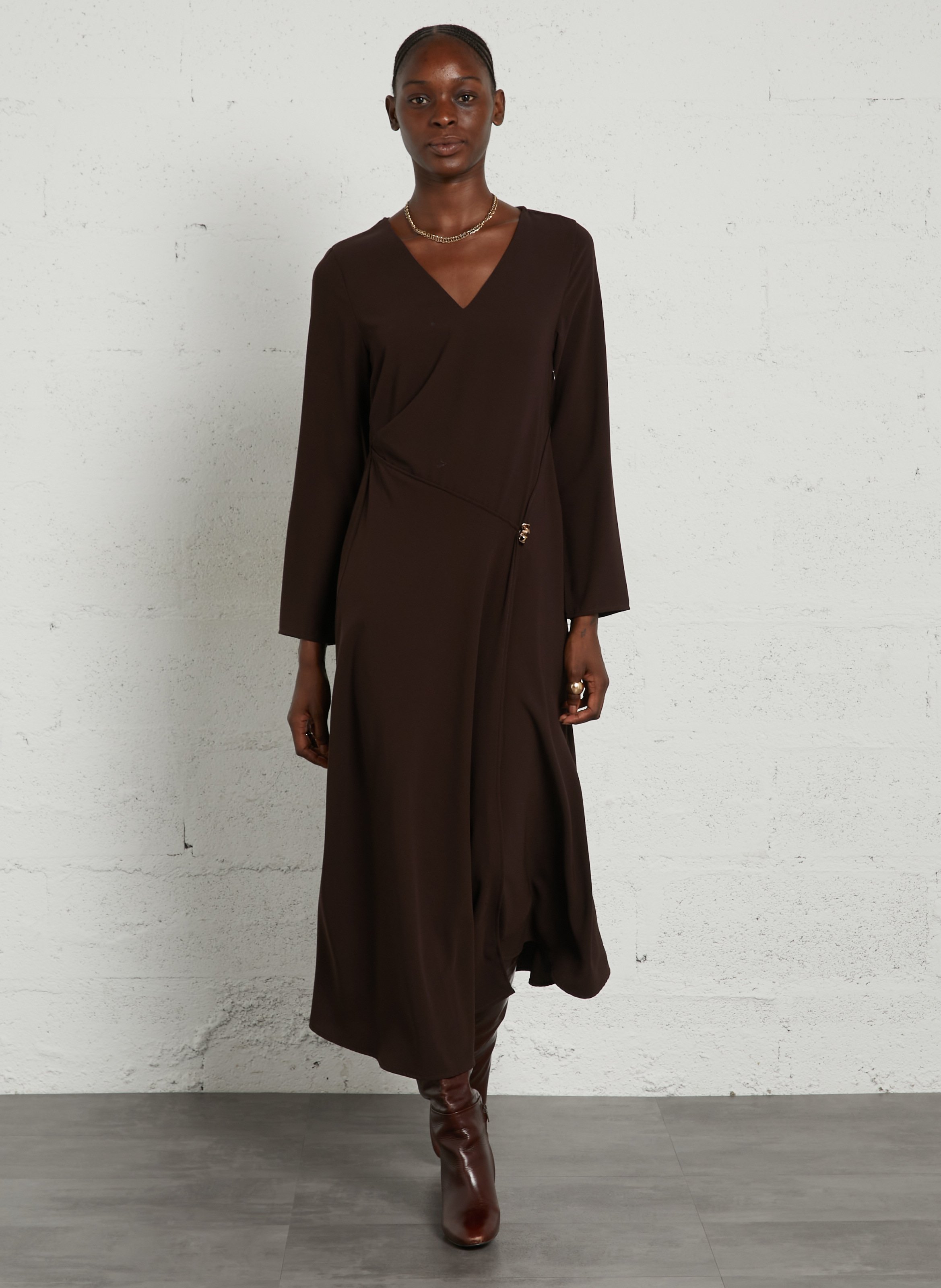 Robe asymétrique midi unie LA PETITE ETOILE