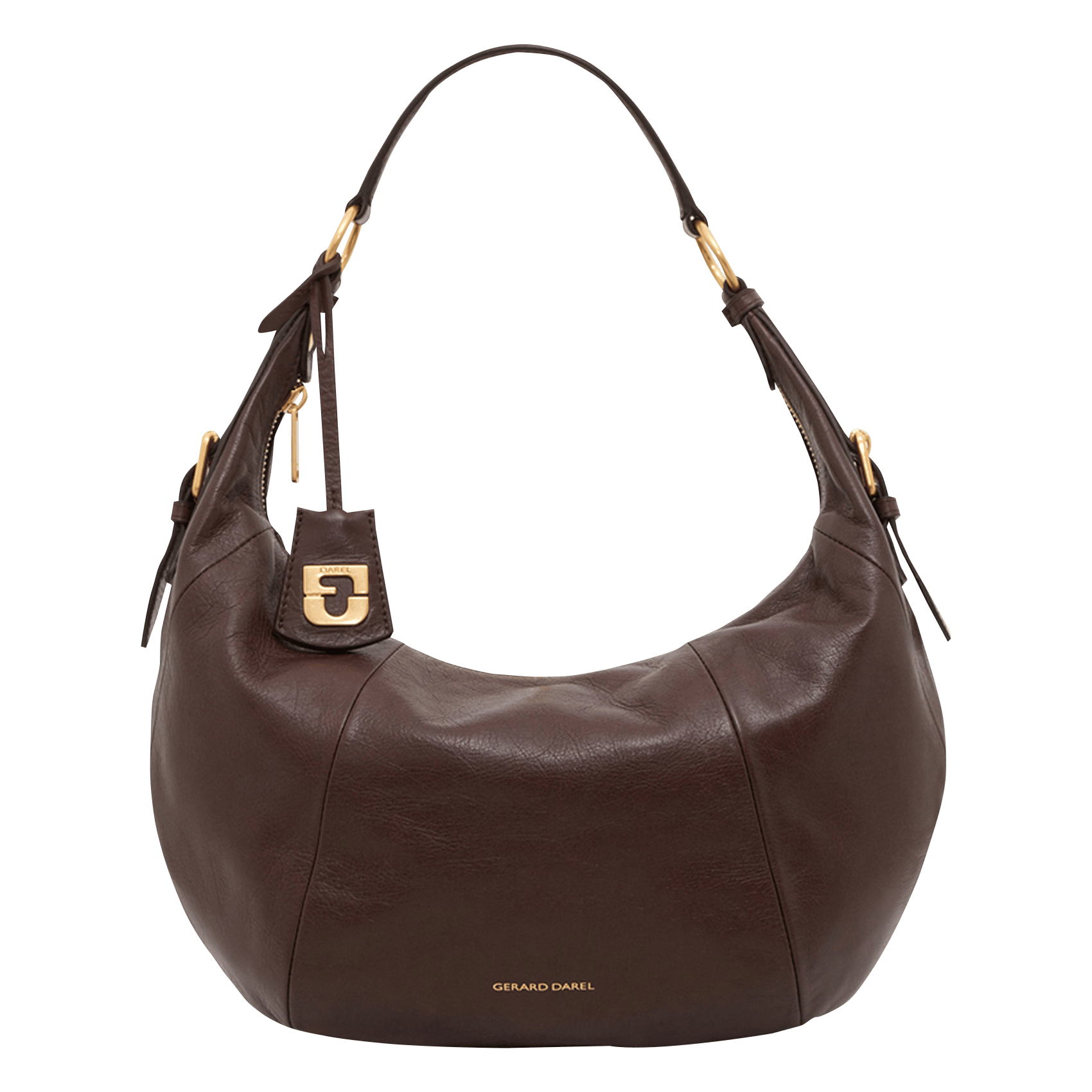 Sac porté épaule en cuir de vachette GERARD DAREL Marron