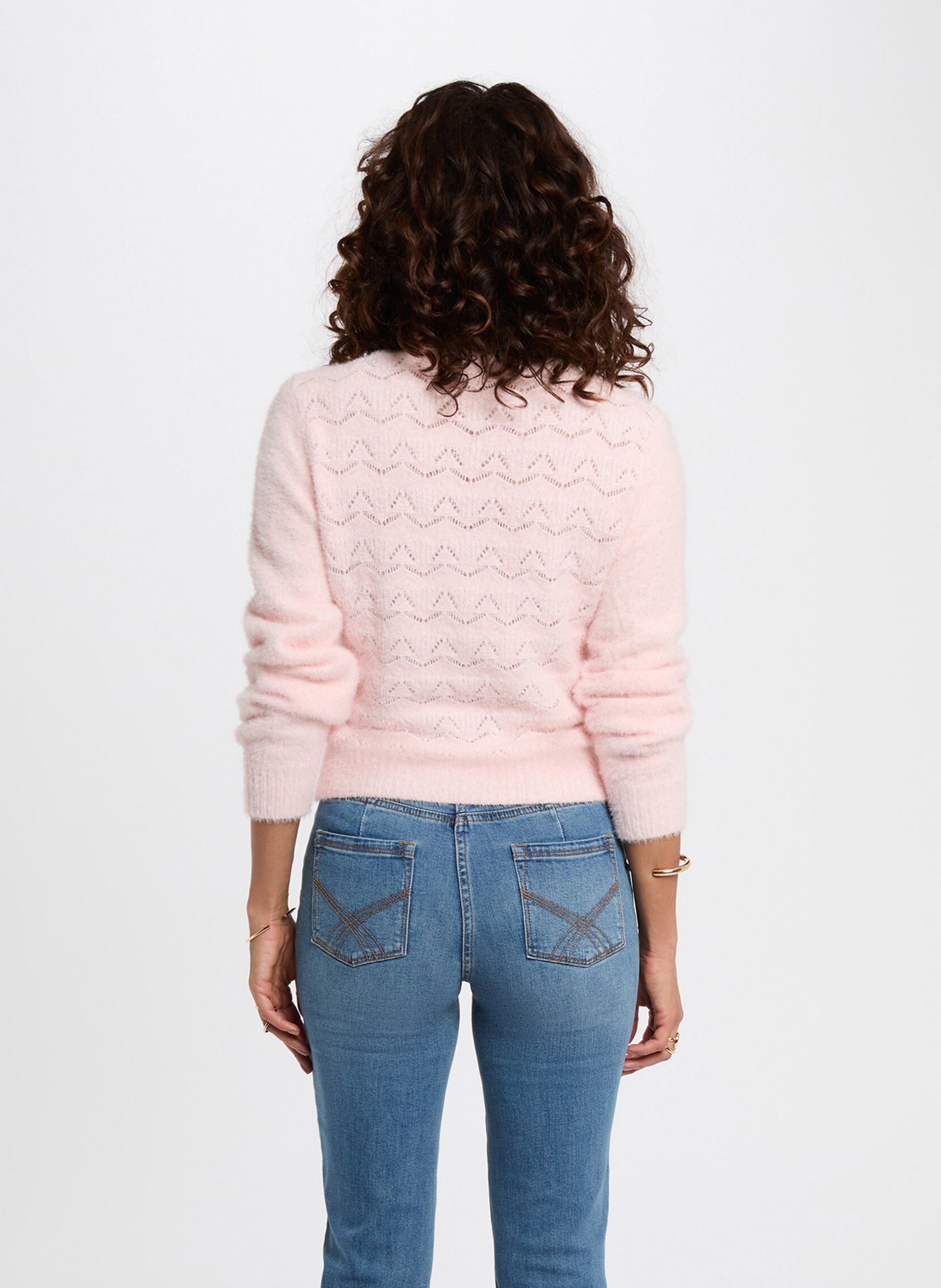 Vest met V-hals MORGAN Roze