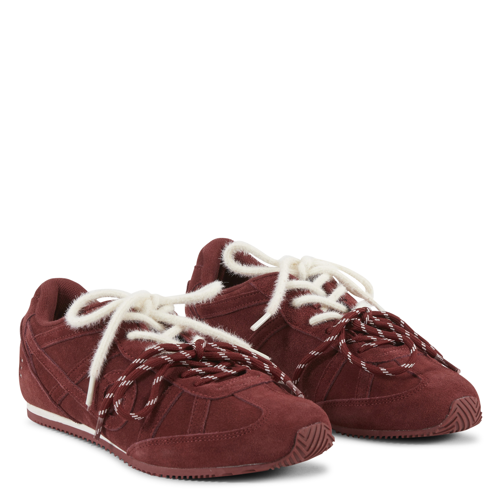 Lage sneakers van veloursleer NO NAME Rood