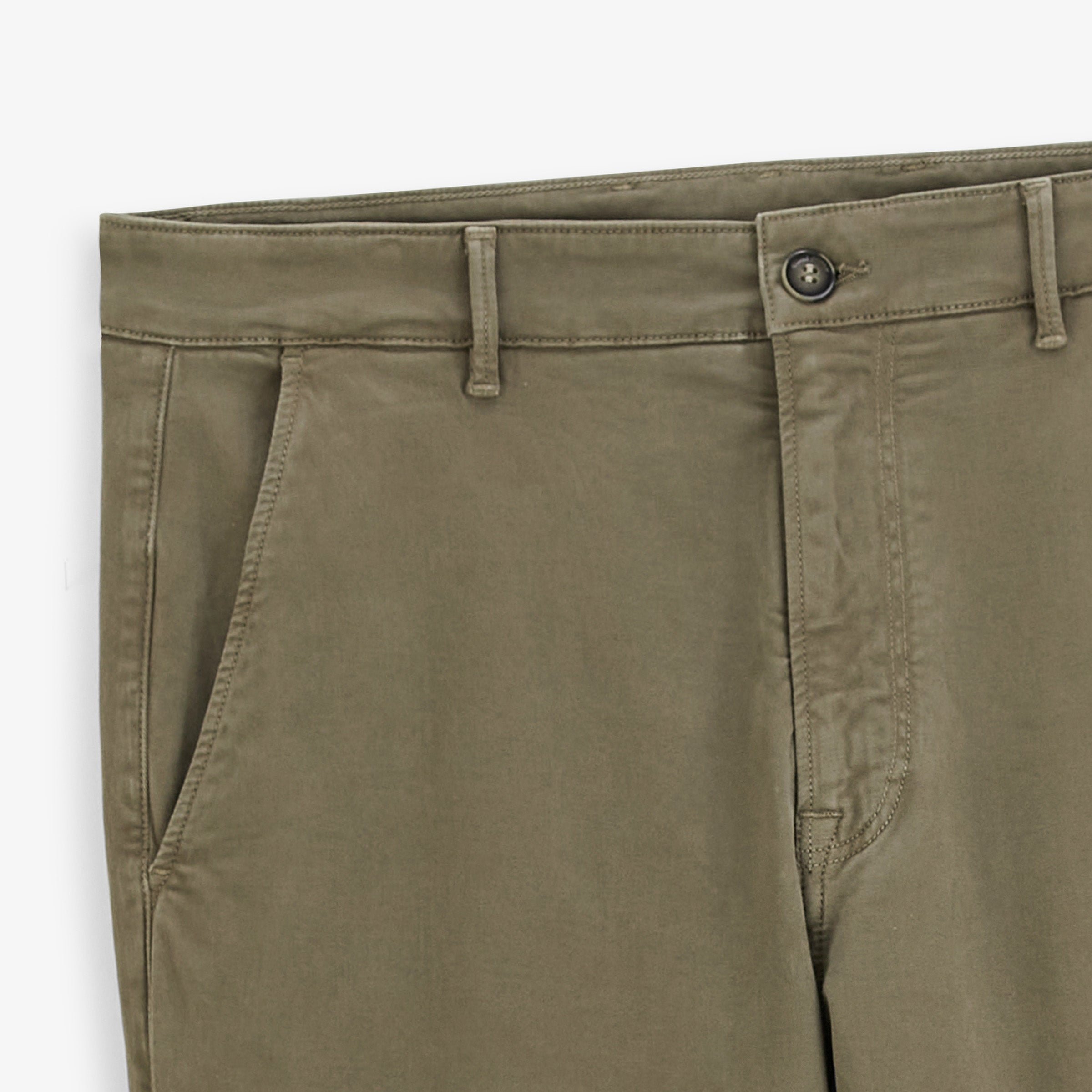 Chino 751 in military green straight cut stretch cotton sbplay SERGE BLANCO Grey