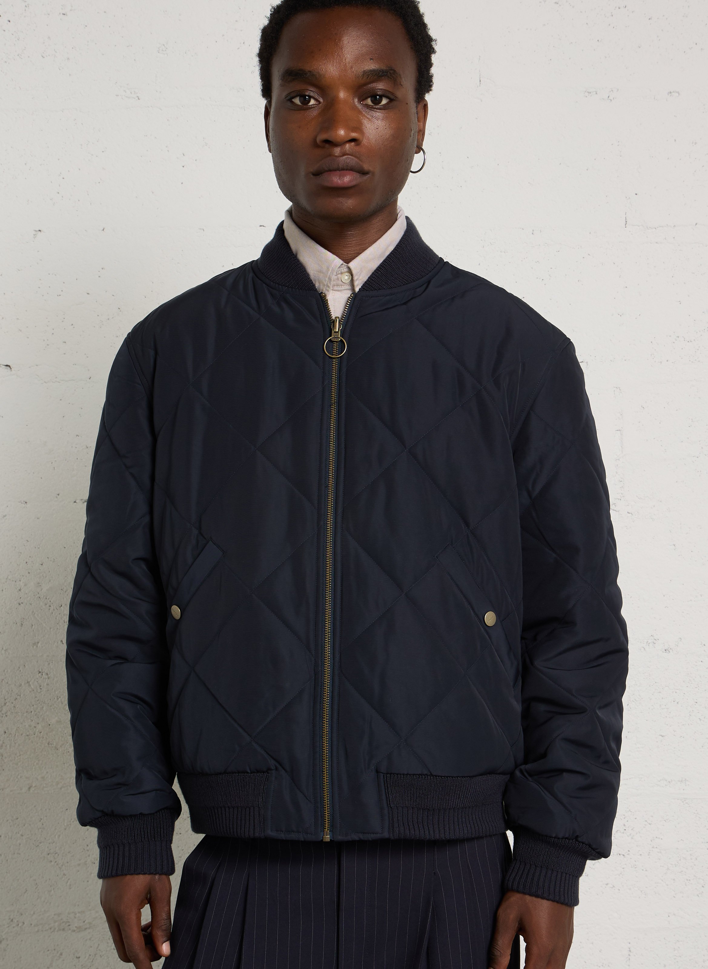Blouson droit réversible à carreaux effet matelassé GANT Bleu