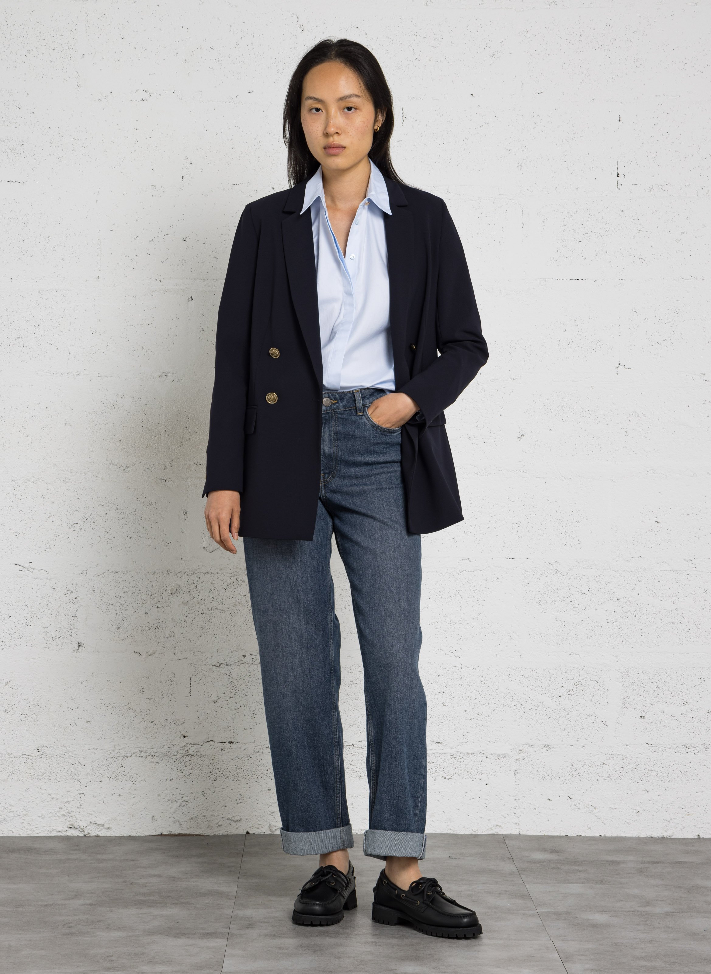 Blazer recto de doble botonadura MAISON 123 Azul