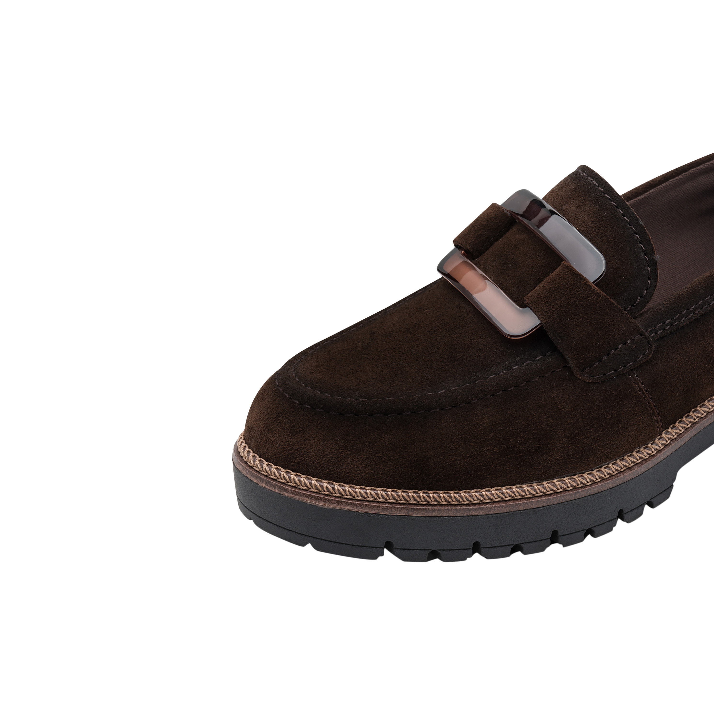 Leather moccasins TAMARIS Brown
