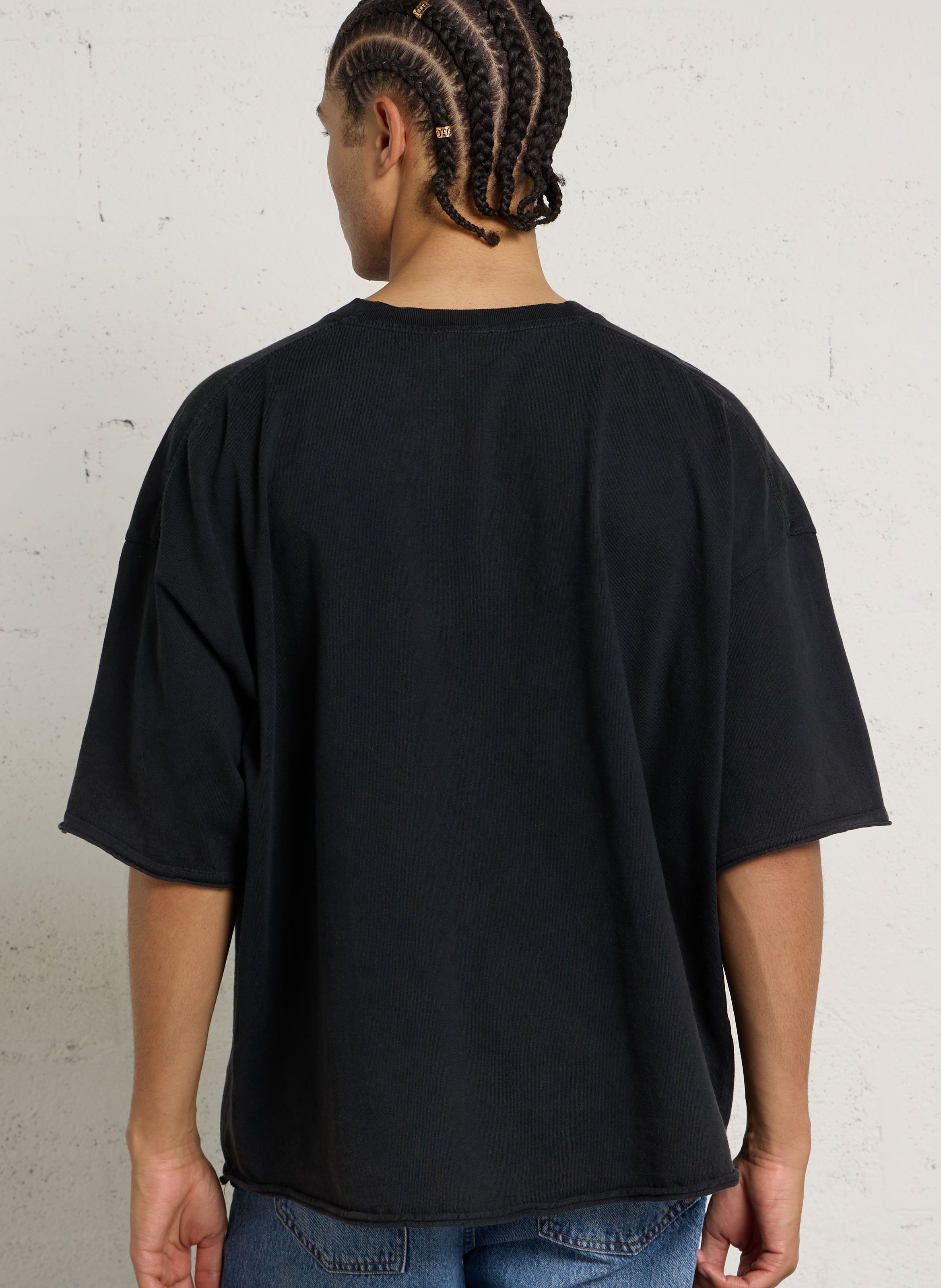 T-shirt droit en coton AMERICAN VINTAGE Noir