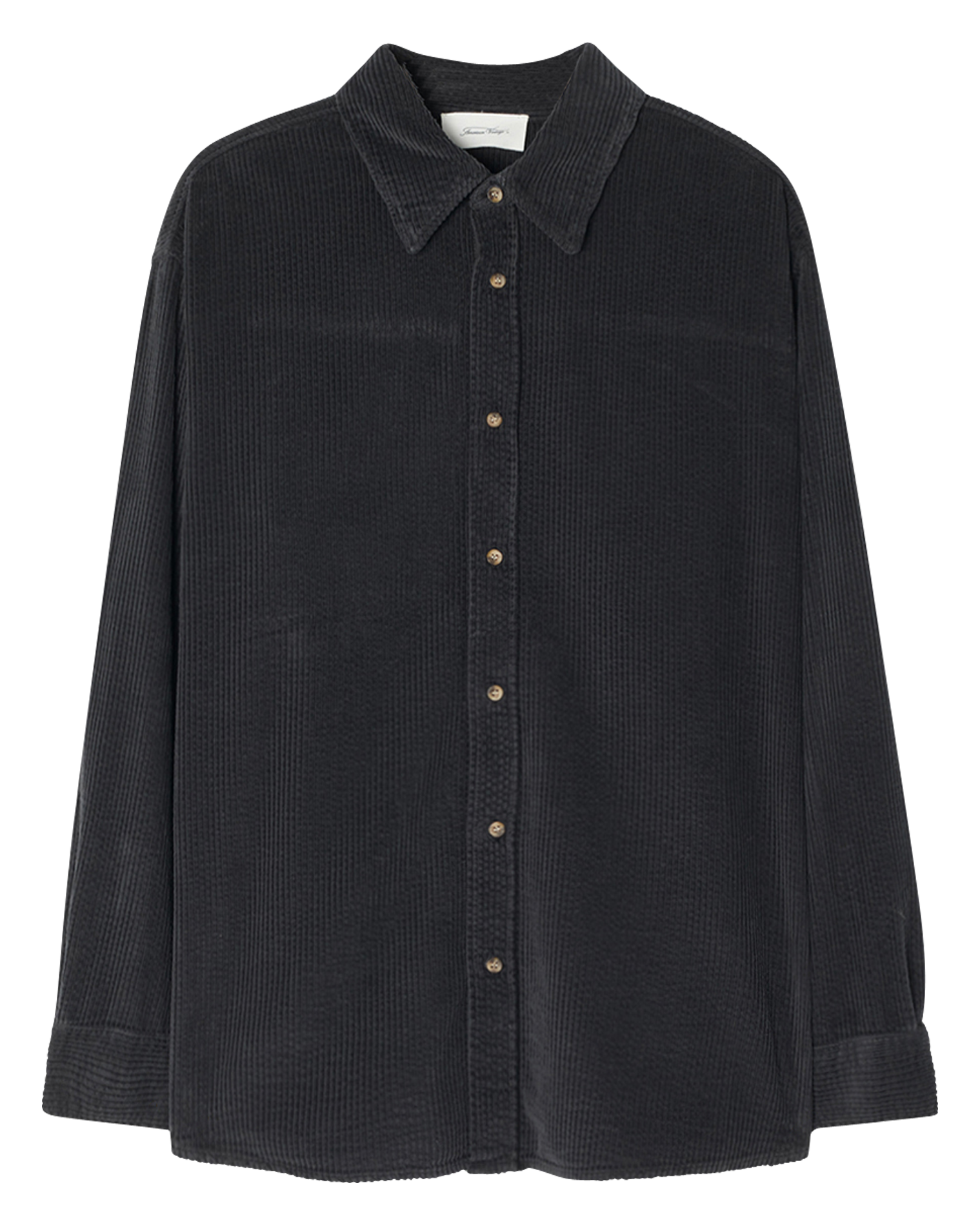 Surchemise à col classique en coton AMERICAN VINTAGE Noir