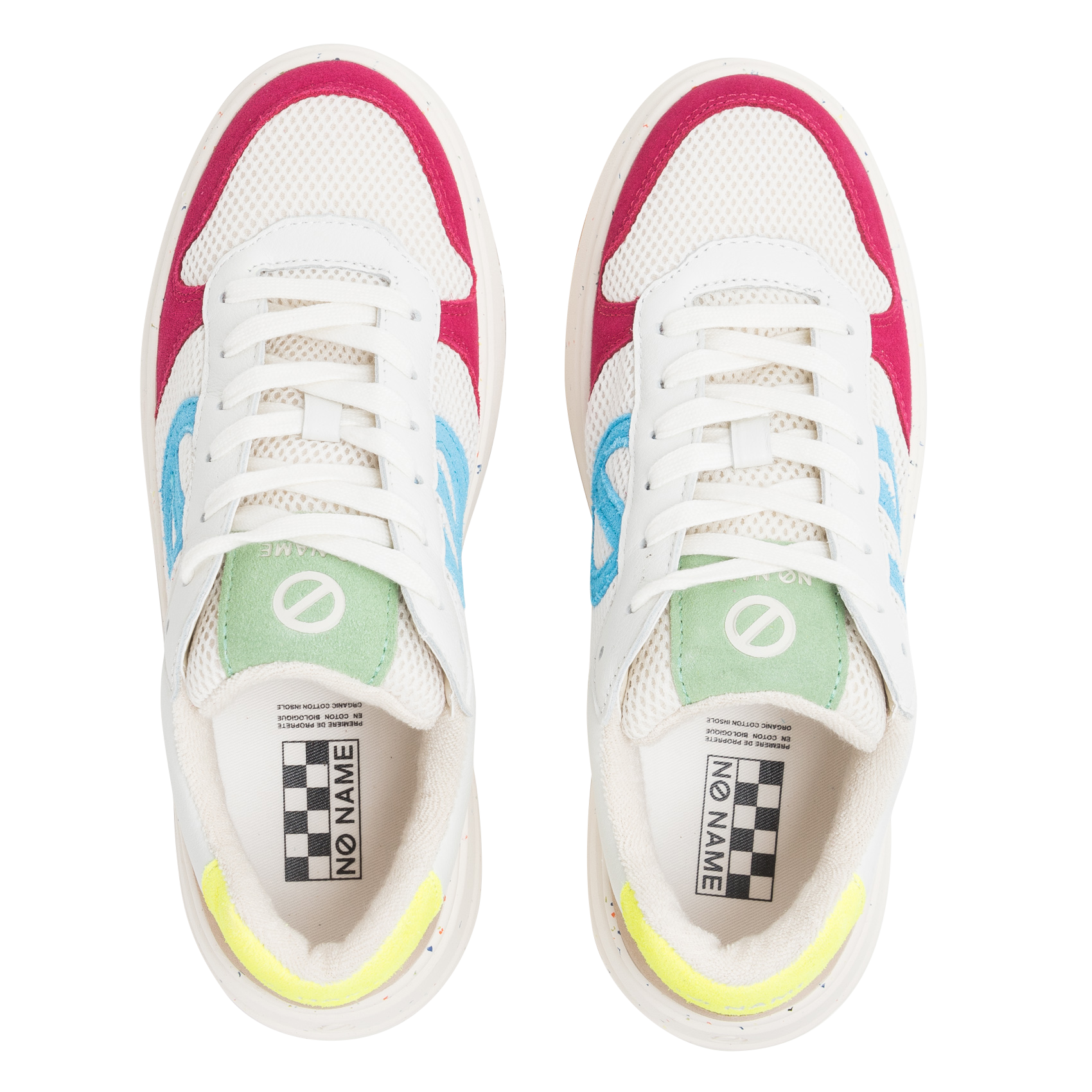 Zapatillas bajas de piel aterciopelada y malla NO NAME Multicolor