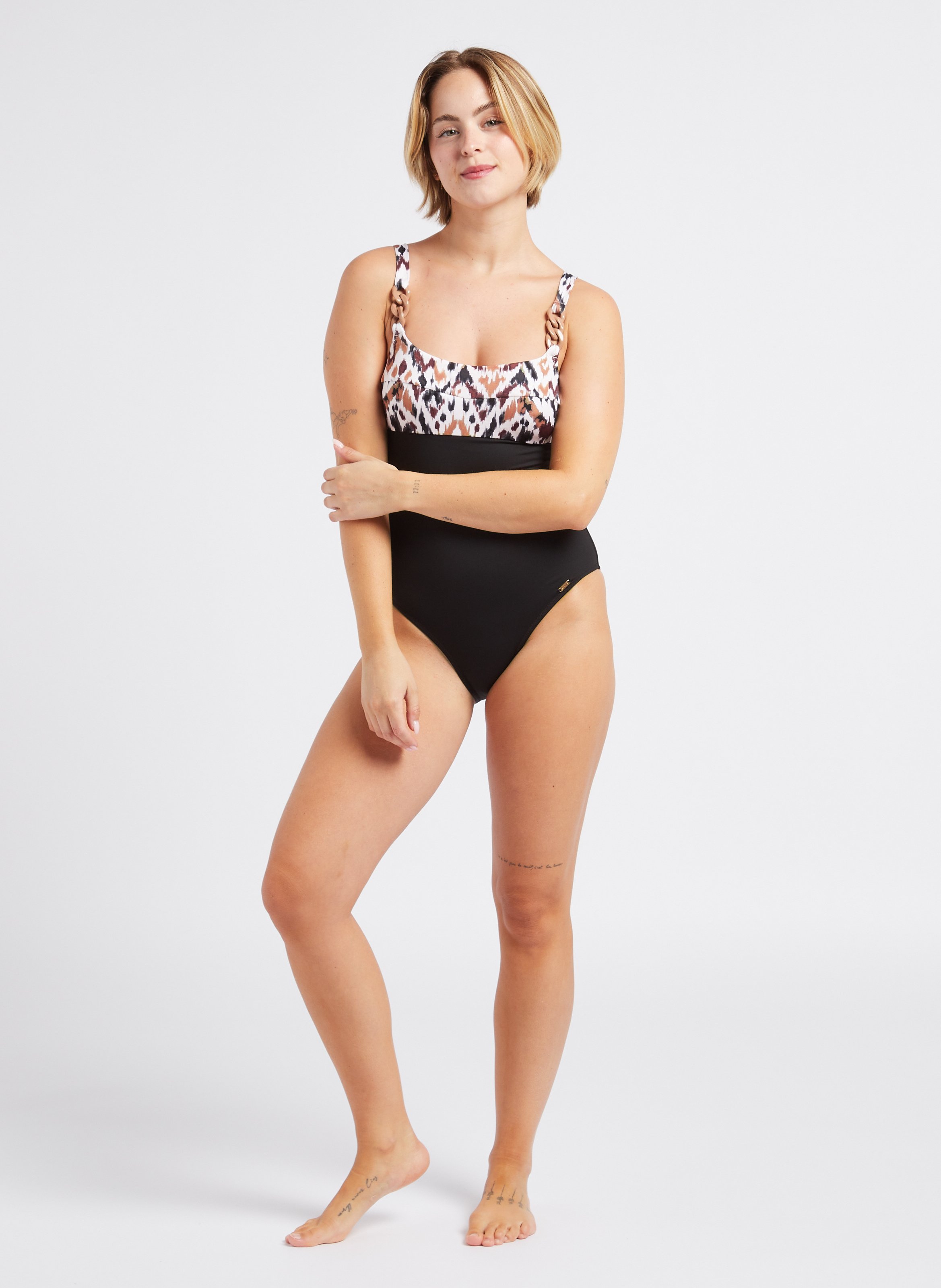 Maillot de bain une pièce  LIVIA Marron