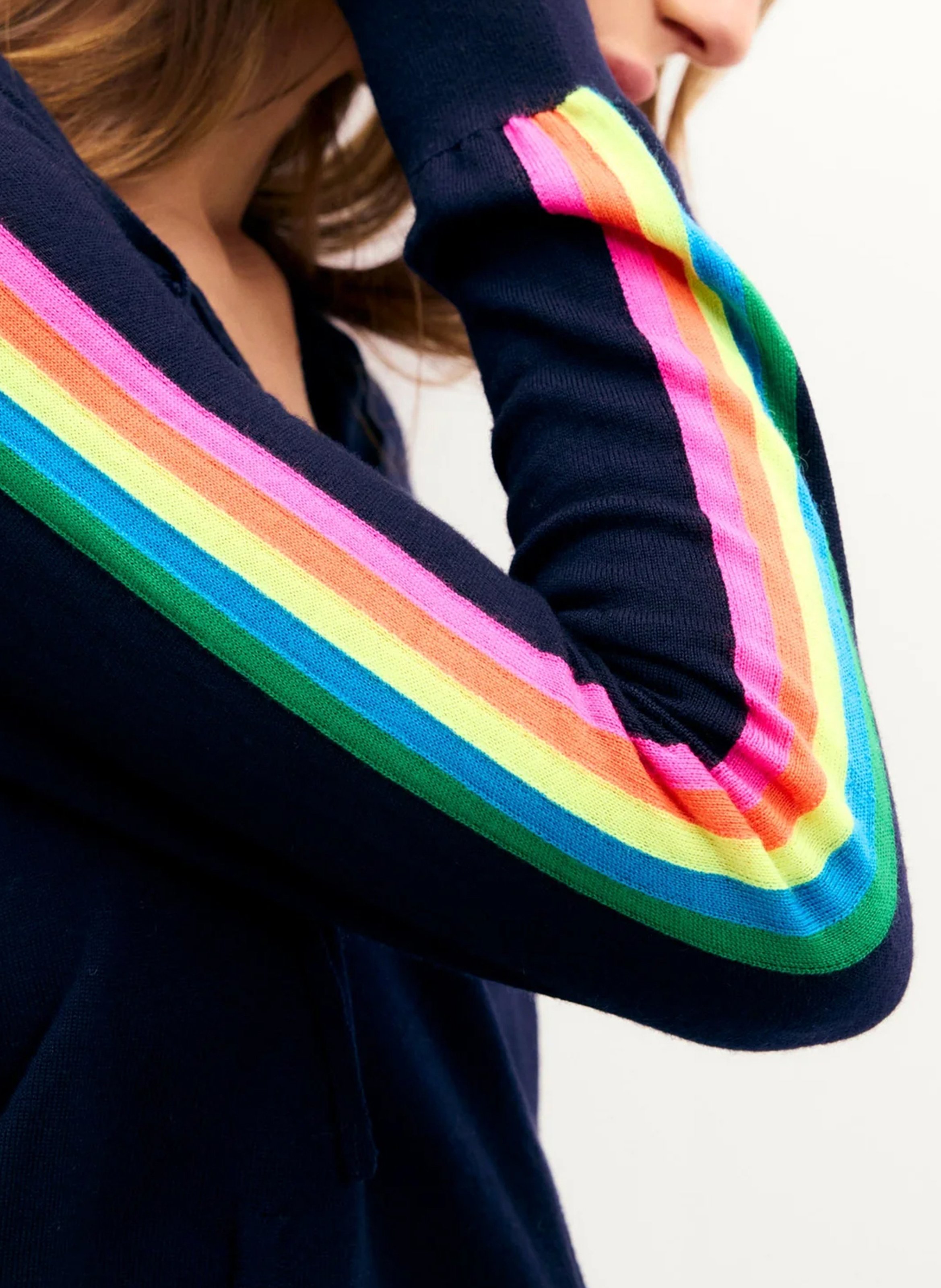 Hooded zip-up cardigan FROM FUTURE Blue