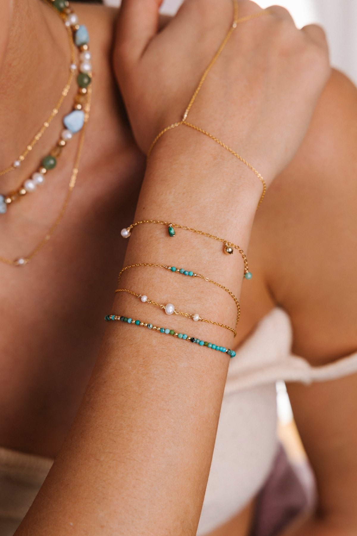 Bead bracelet YAY White