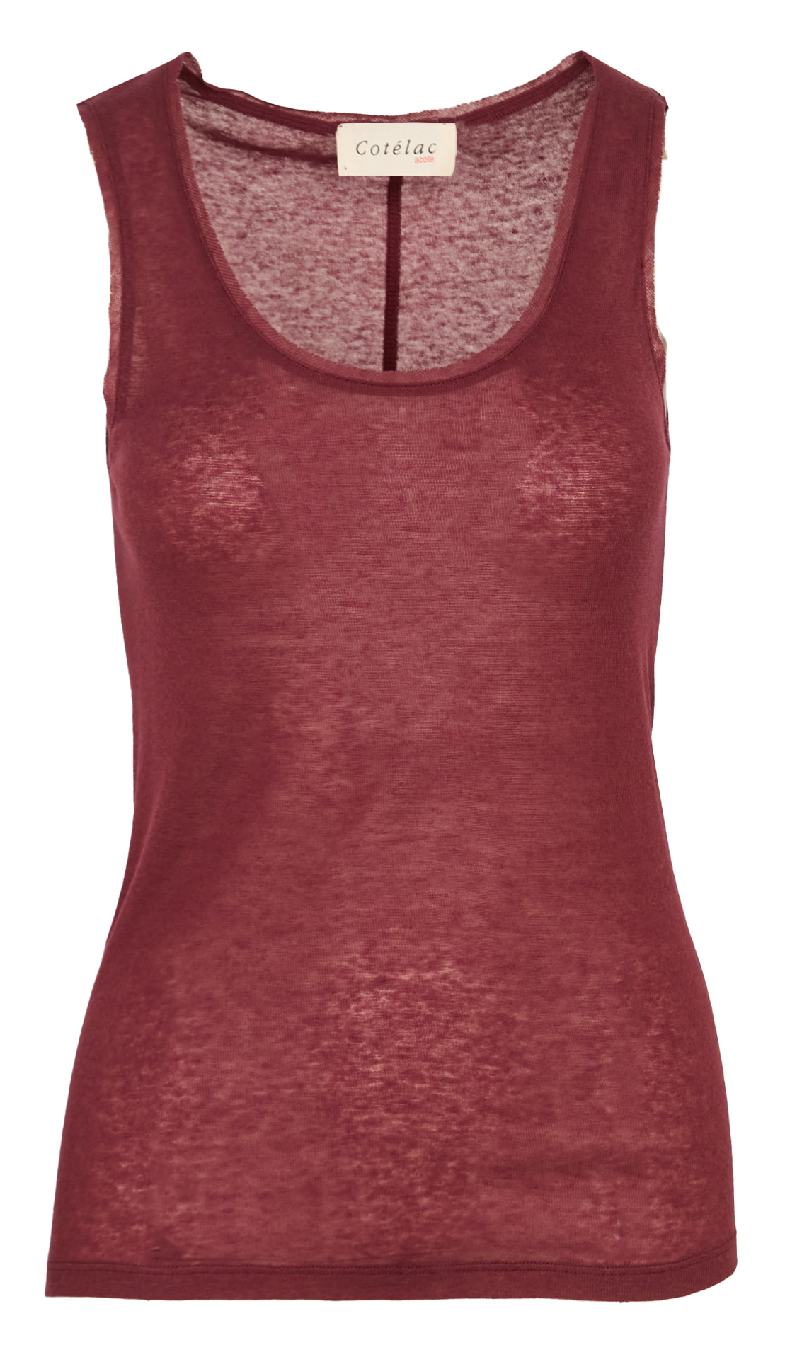 Débardeur ajustée col rond ACOTE Rouge