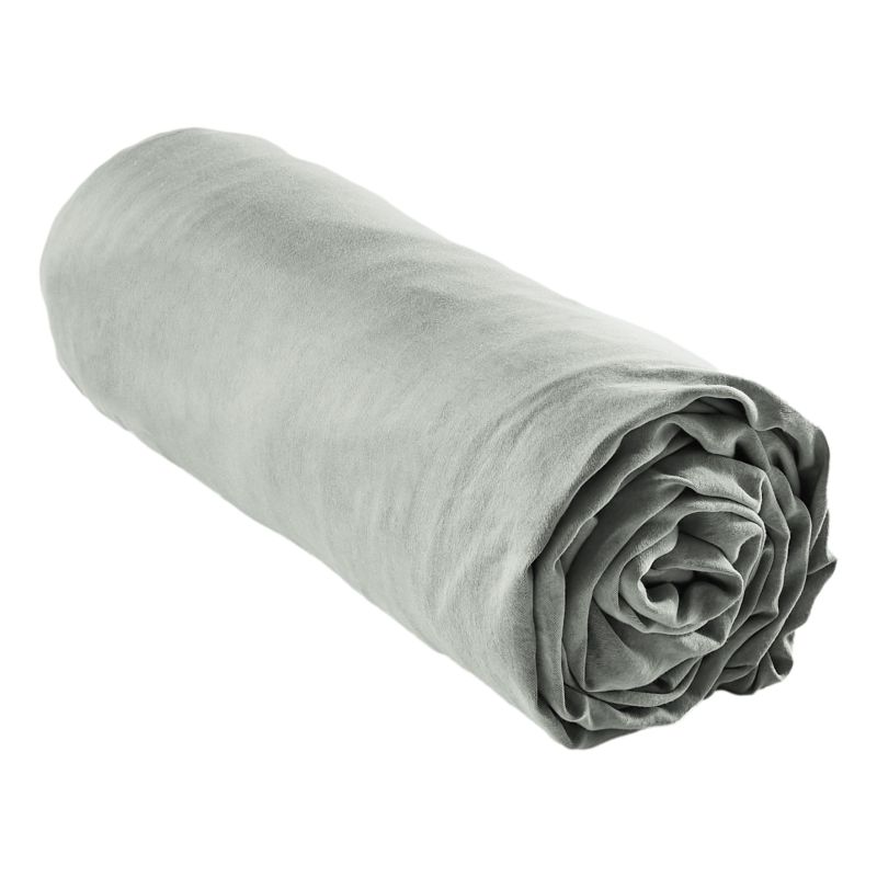 "Fitted sheet "Lysandre" all sizes in "lyocell" butterfly effect" L'EFFET PAPILLON Green