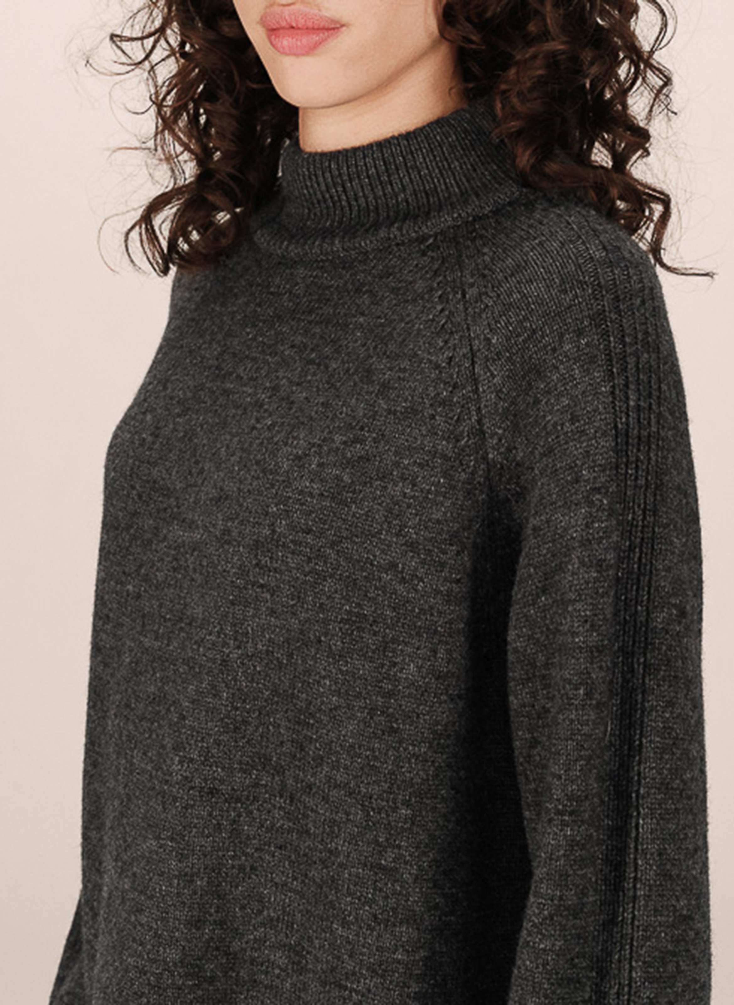 Robe courte col montant GRACE ET MILA Grey