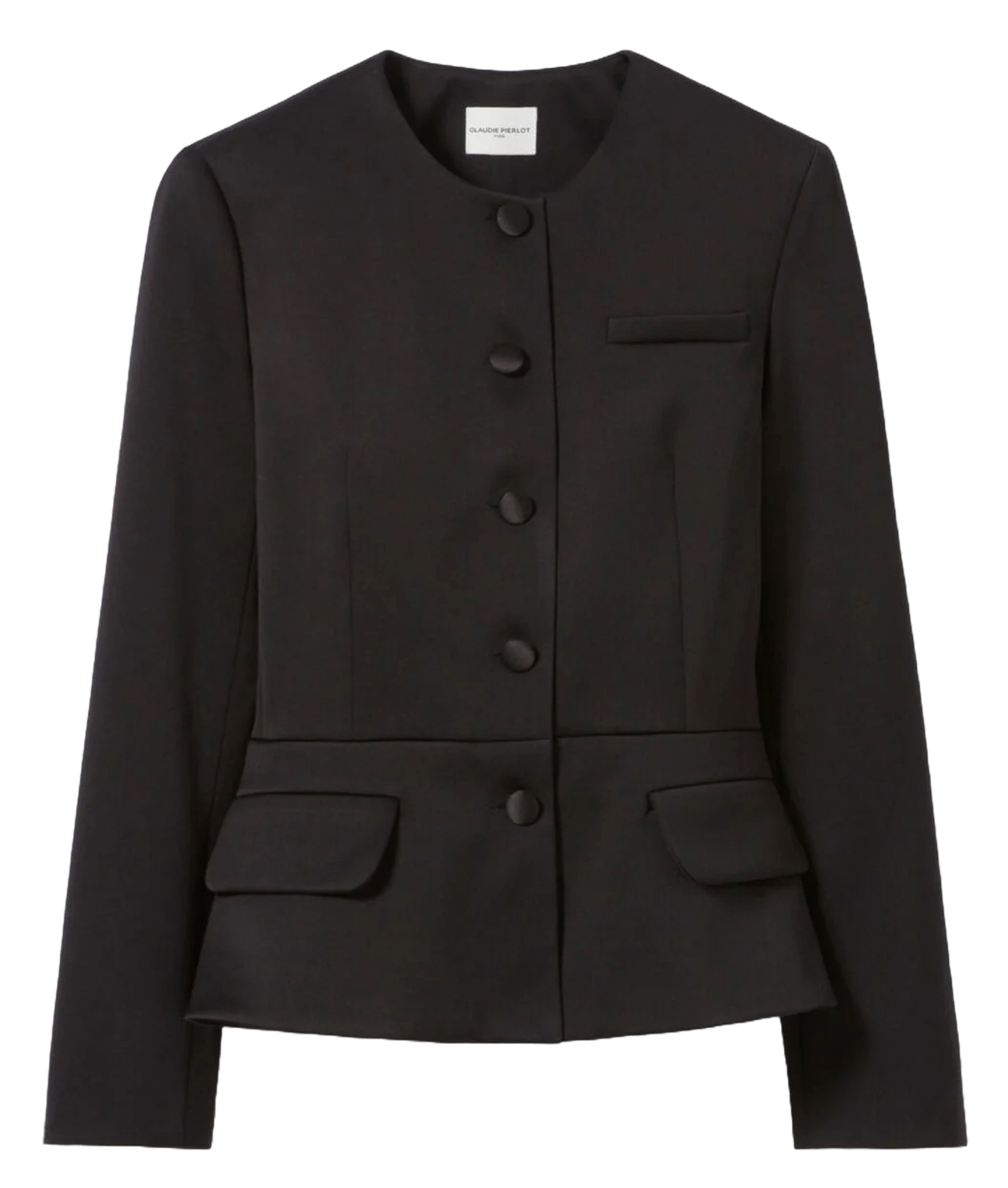 Veste tailleur col rond CLAUDIE PIERLOT Noir
