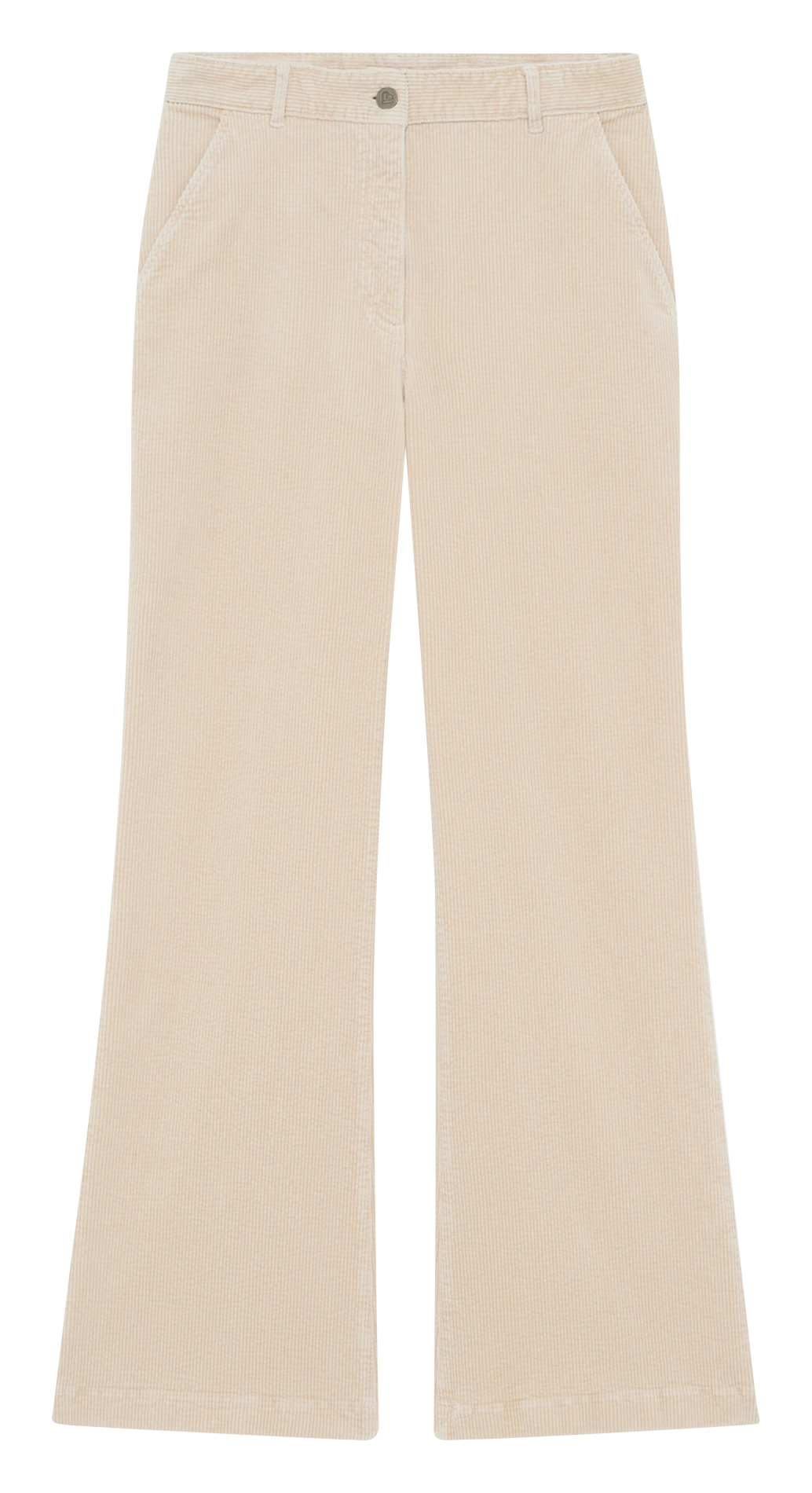 Pantalon flare en coton mélangé PABLO Beige