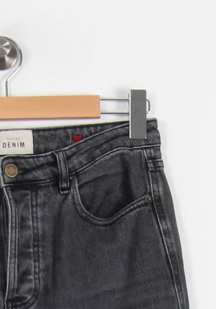 Cropped slim jeans with studs SEZANE - Seconde main Grey