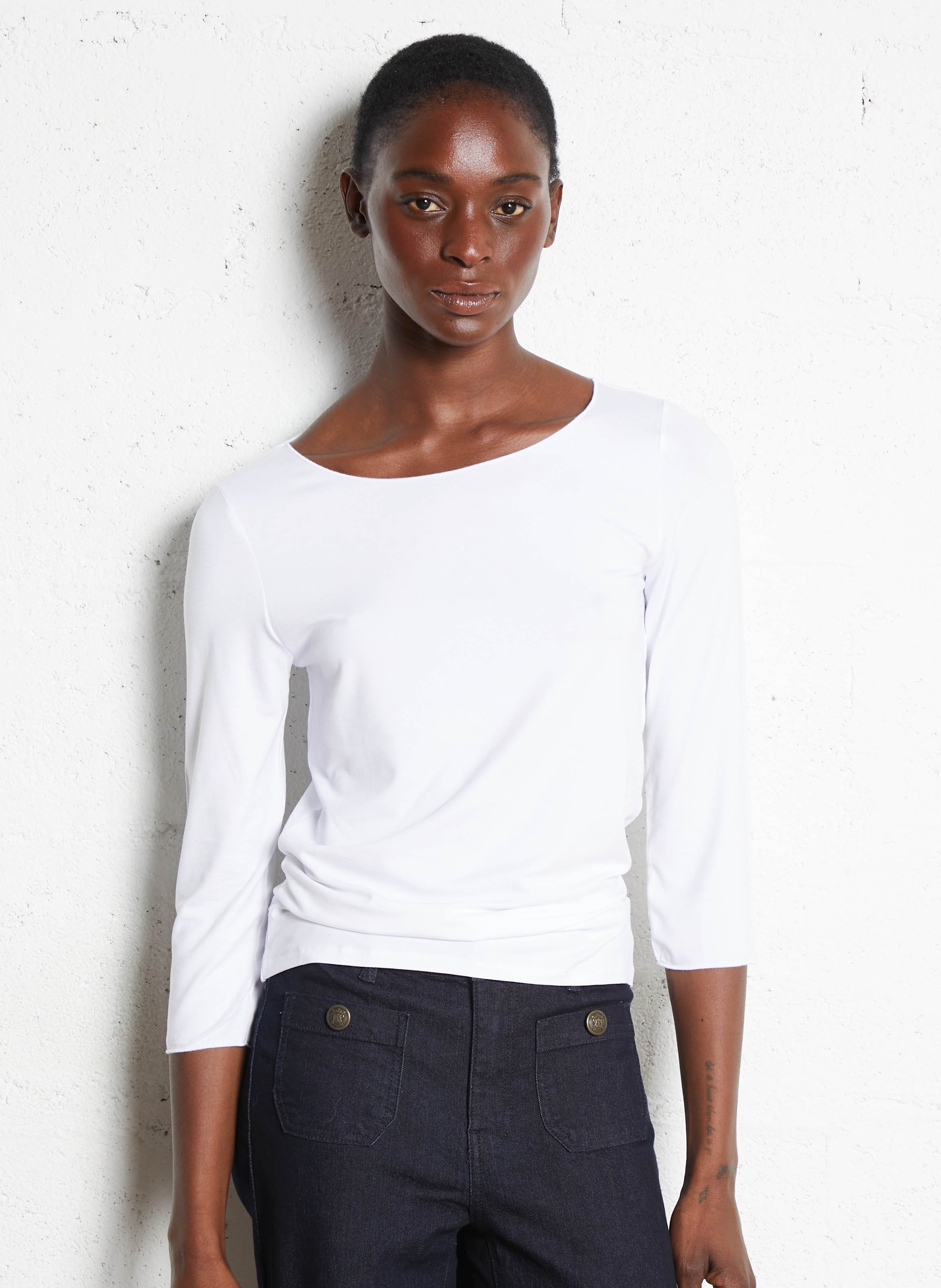 Tee-shirt col bateau  MAJESTIC FILATURES