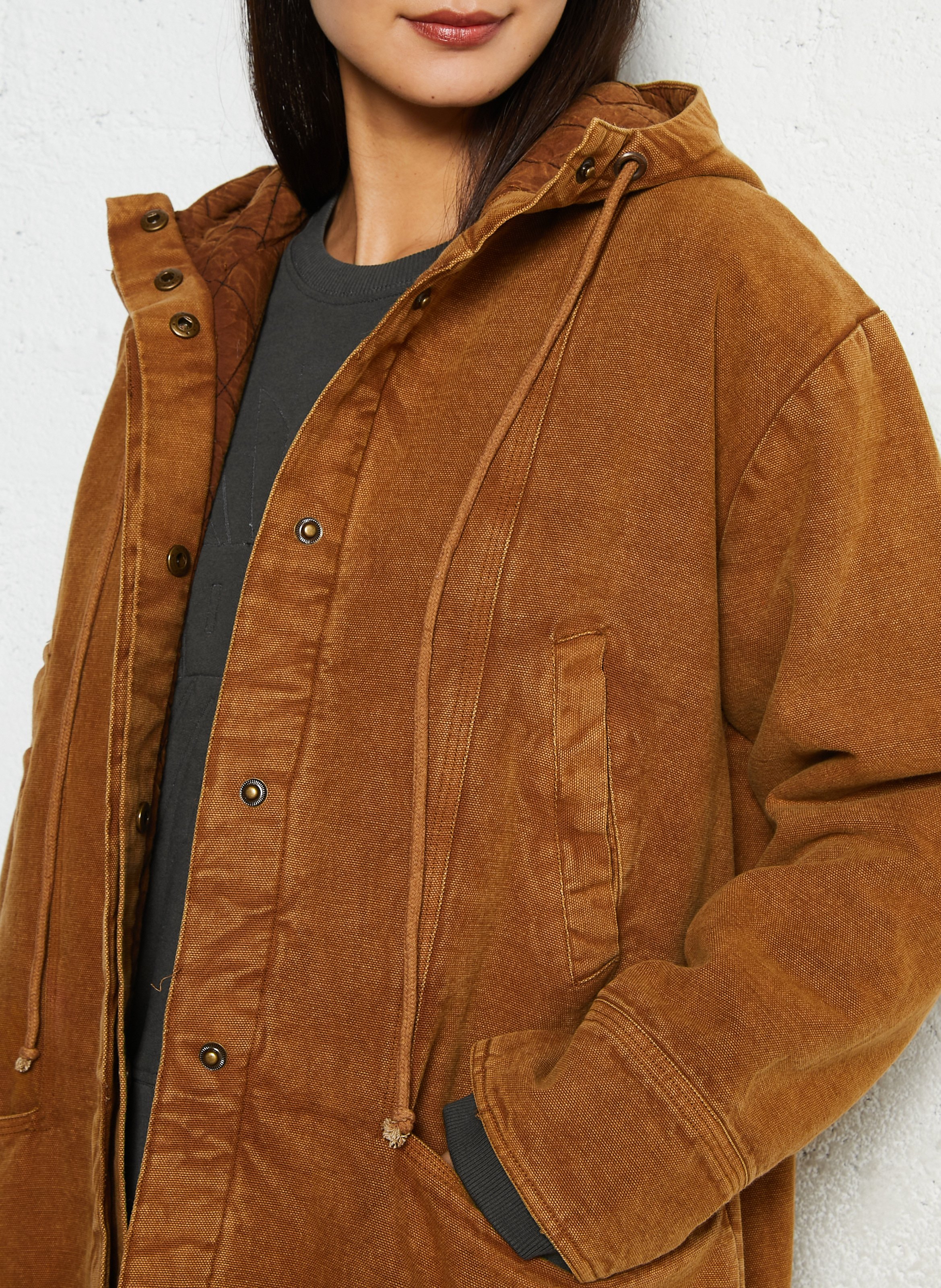 Denim jas met capuchon LEON & HARPER Bruin