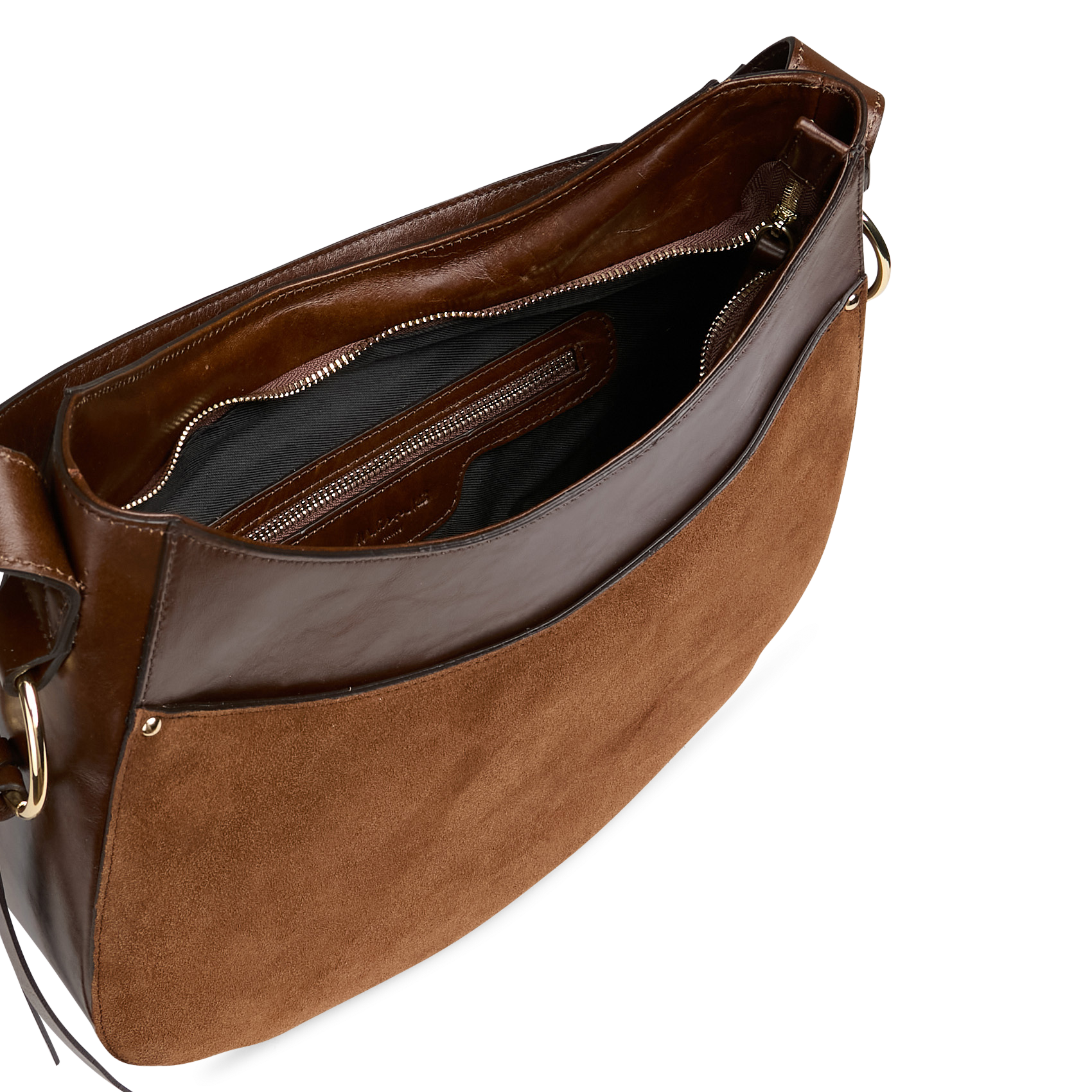 Sac porté épaule en cuir MAISON 123 Marron