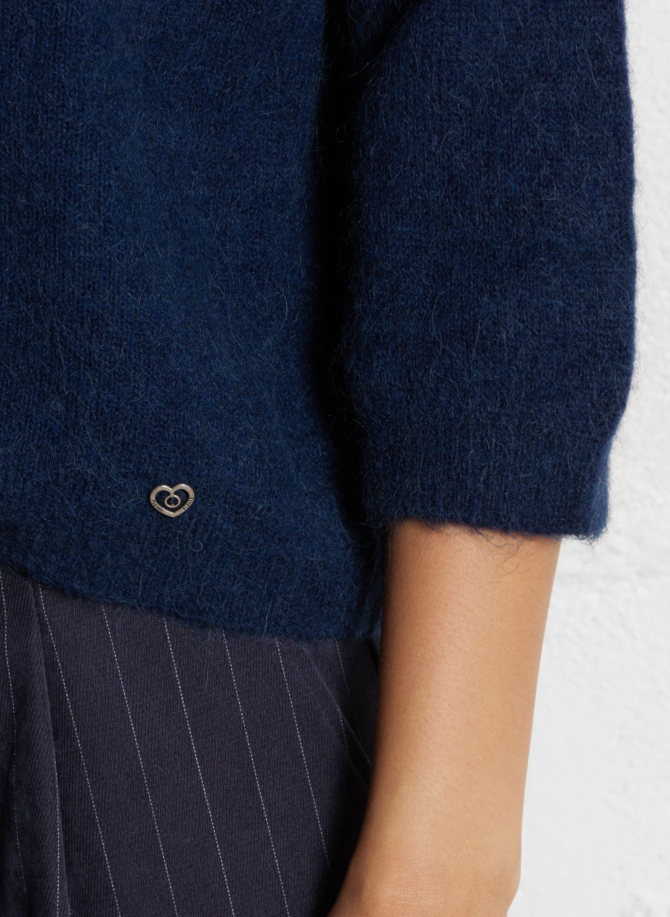 High-neck sweater PLEASE Blue