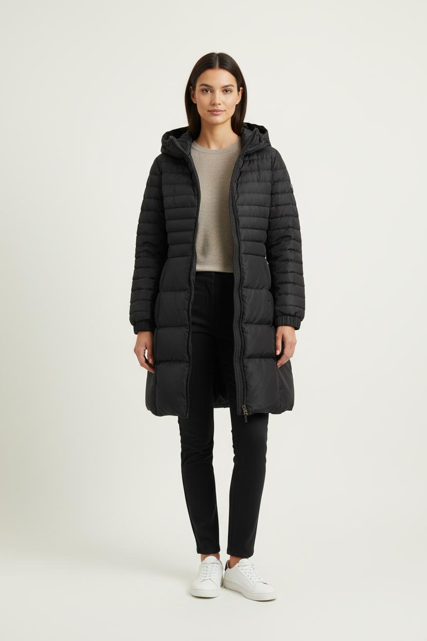Lightweight quilted padded jacket with high neck MONCLER - Seconde Main Black