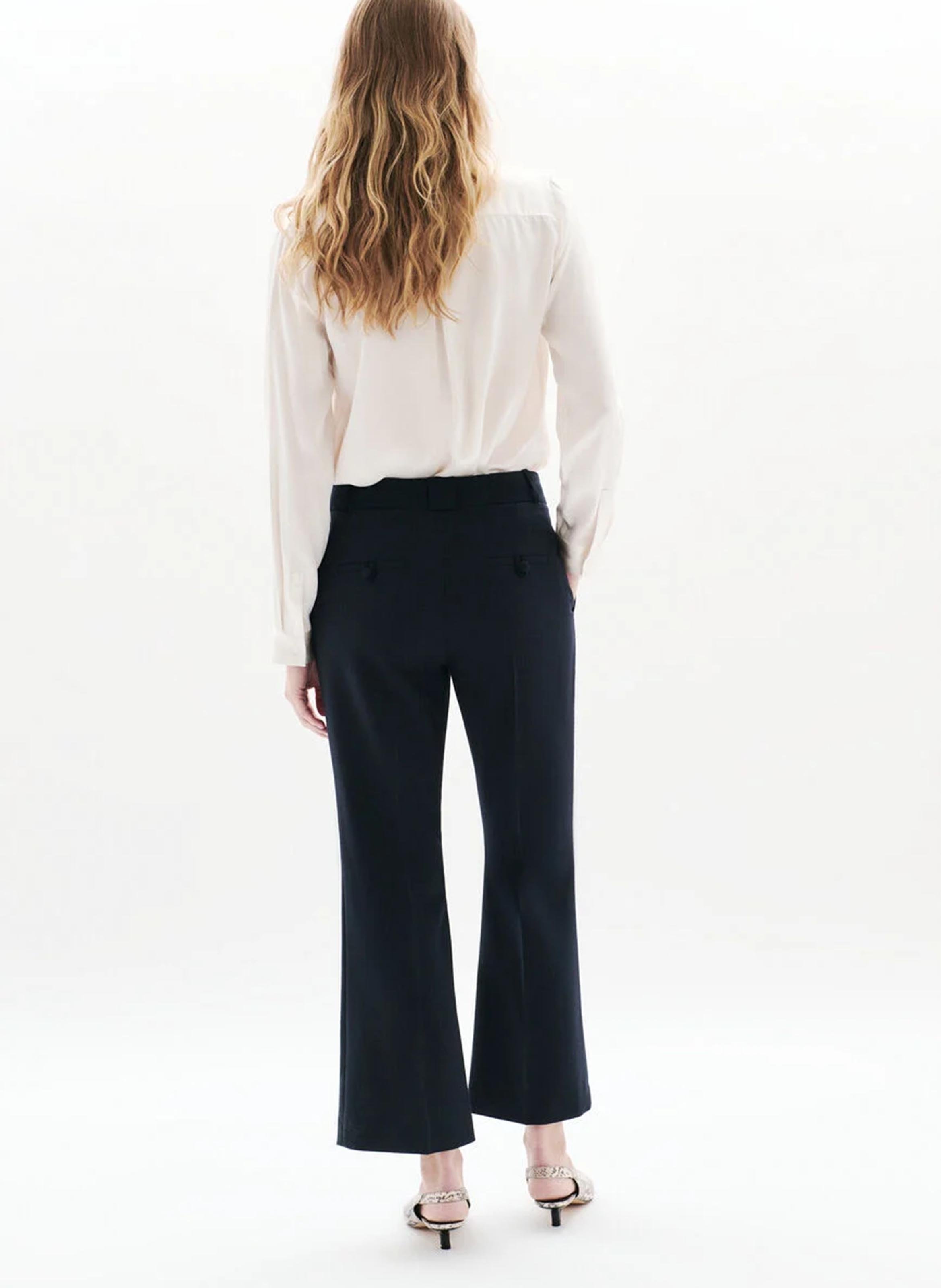 Mid-waist straight-leg pants CAROLL Blue