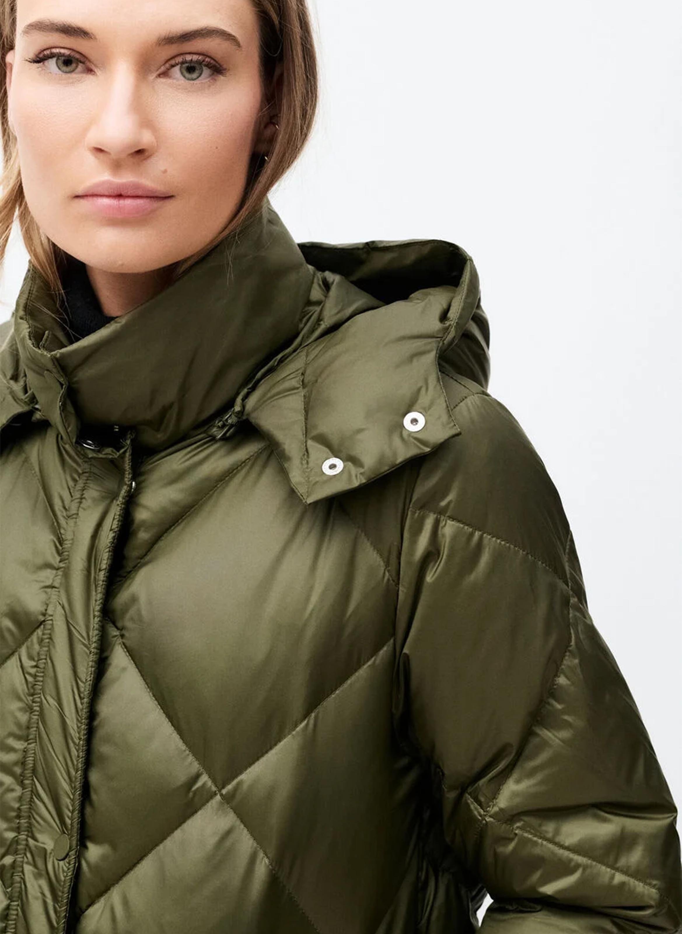 Doudoune oversize à capuche Vert