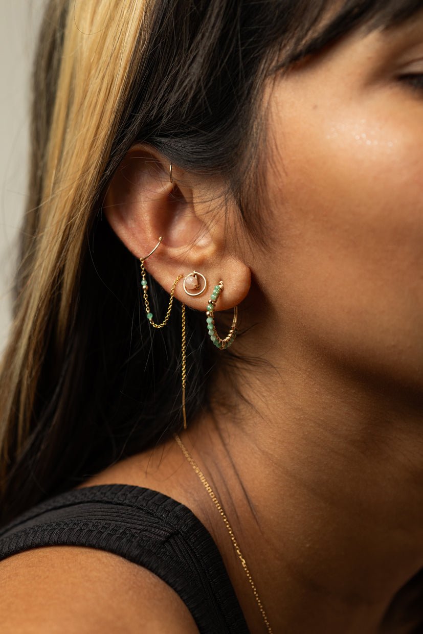 Frida medium hoop earrings YAY Green